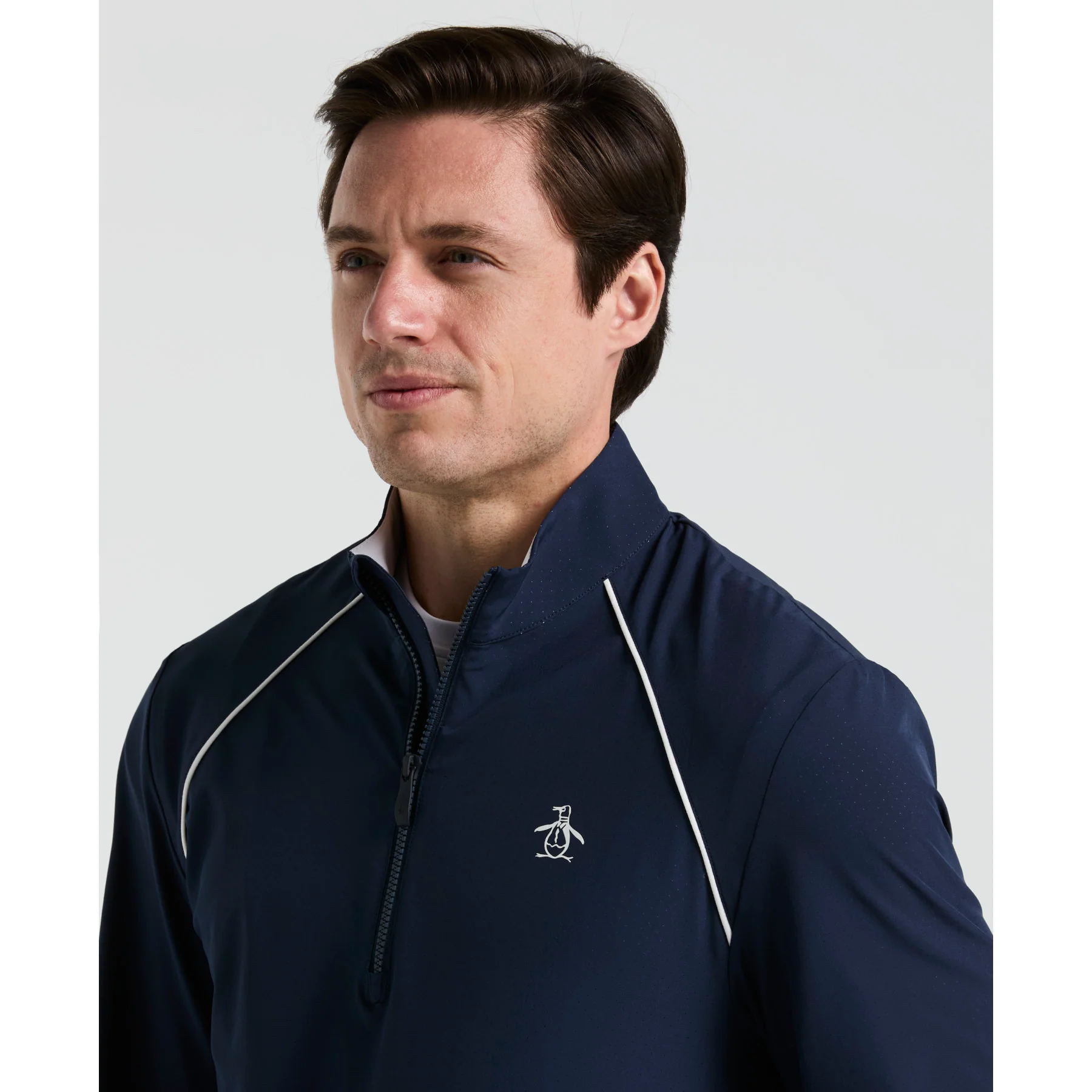 1/4 Zip Tennis Jacket In Black Iris - Image 3