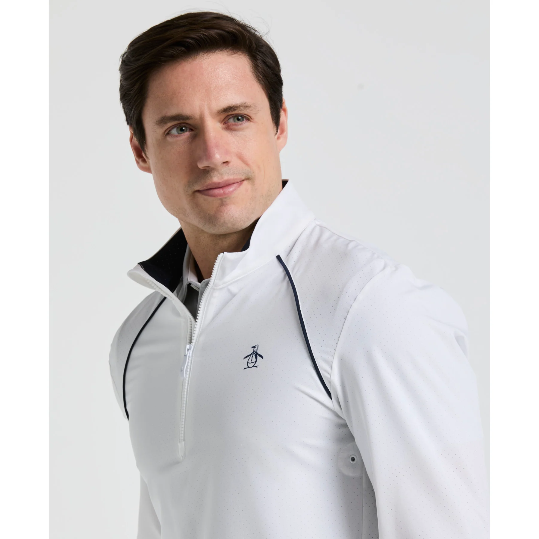 1/4 Zip Tennis Jacket In Bright White - Image 3