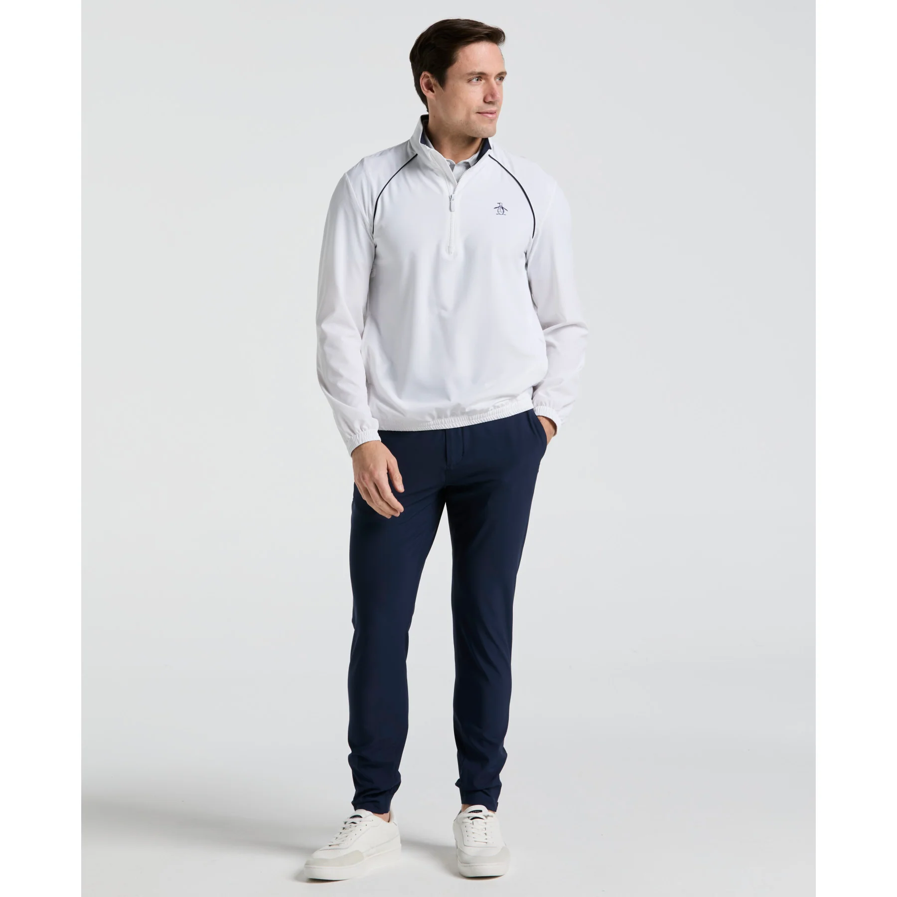 1/4 Zip Tennis Jacket In Bright White - Image 4