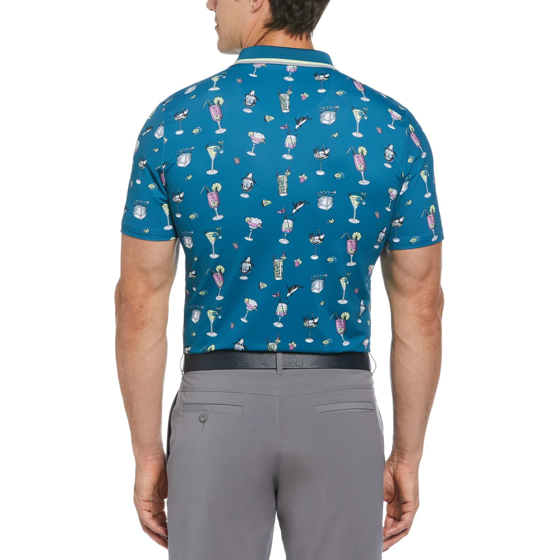 19th Hole Printed Golf Polo Shirt In Corsair - Image 2