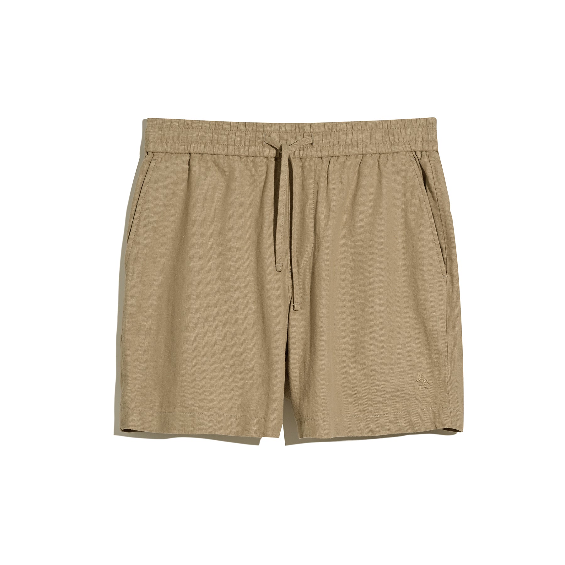 6" Linen Blend Shorts In Travertine - Image 5