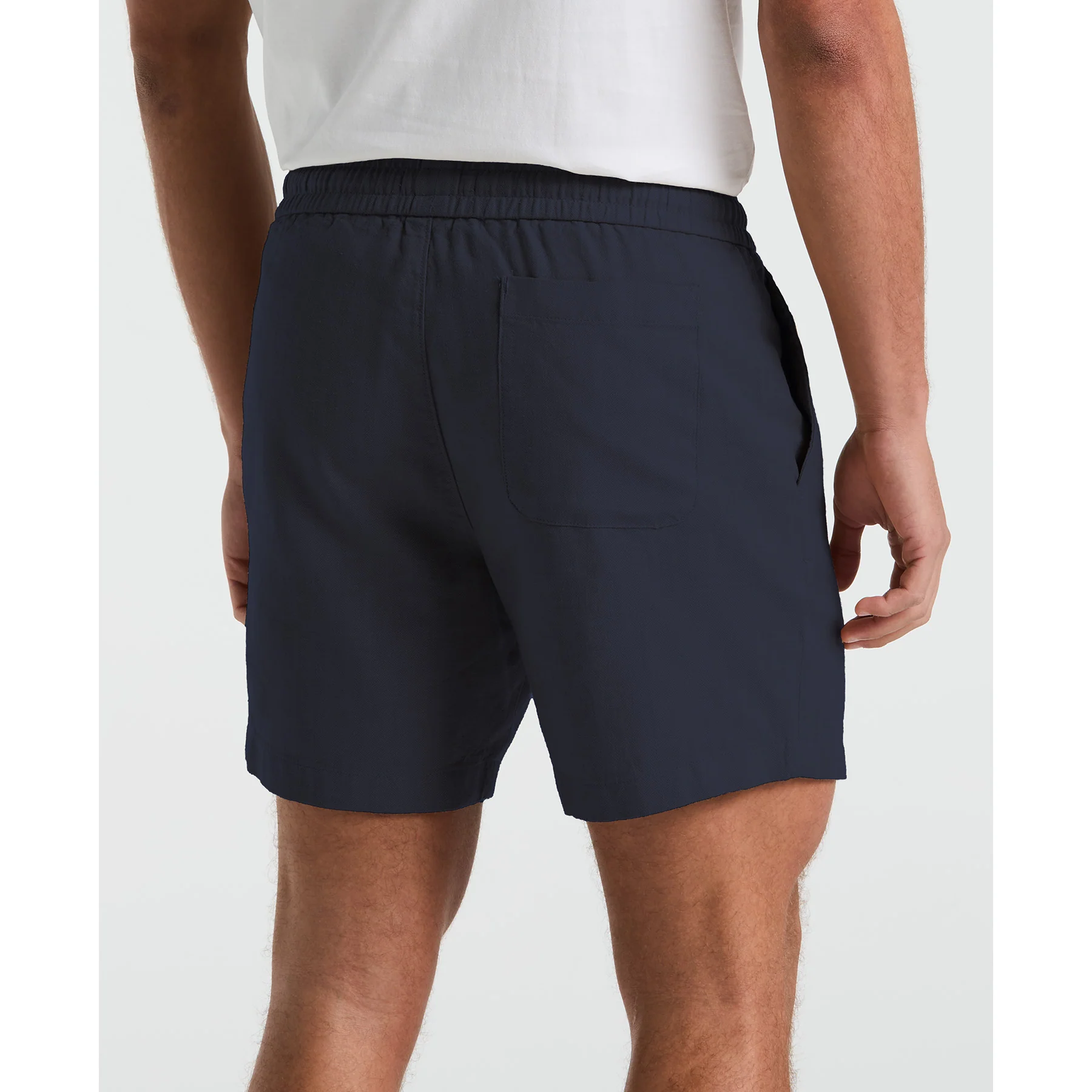 6" Linen Blend Shorts In Sargasso Sea - Image 4