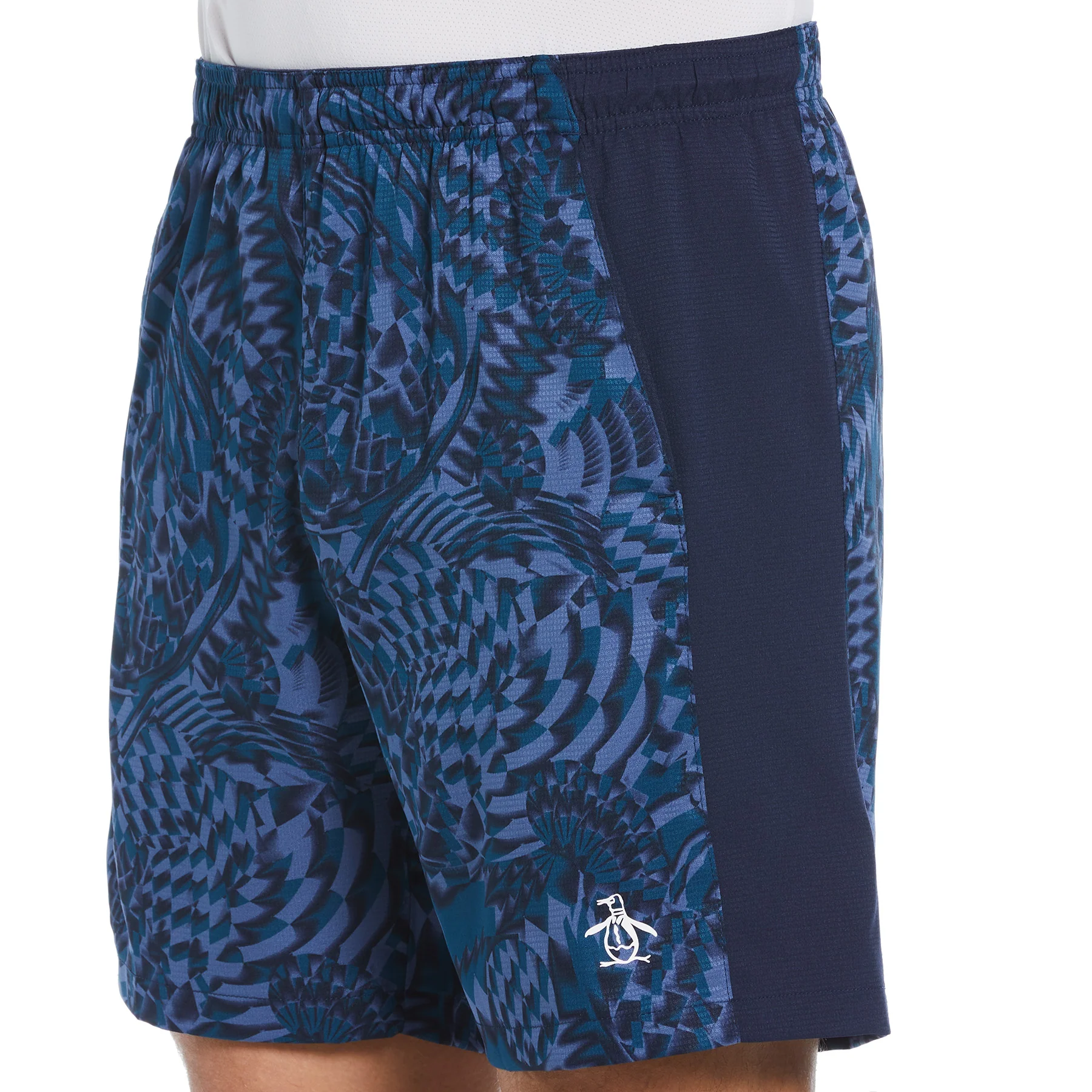 7" Motion Check Block Performance Tennis Shorts In Black Iris - Image 3