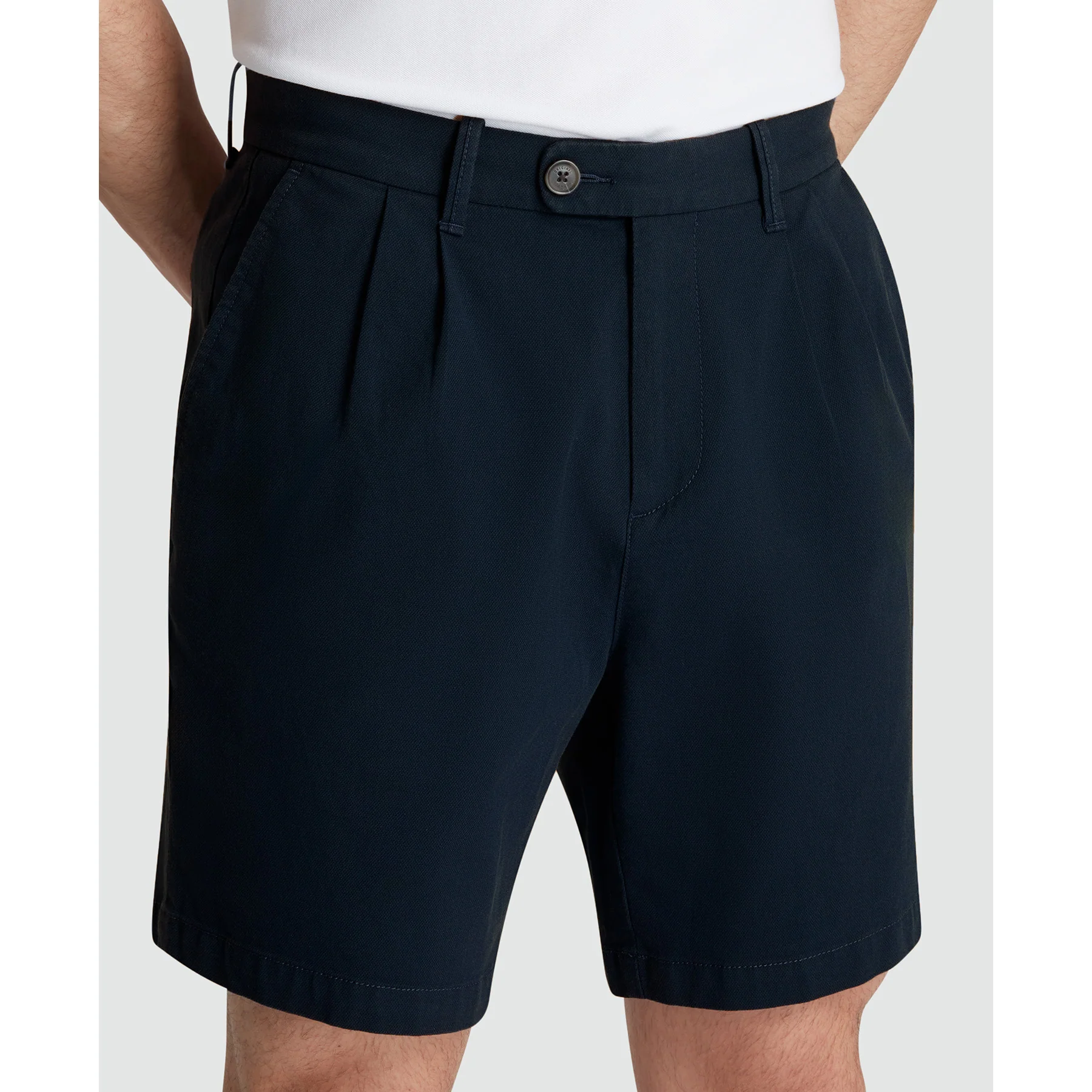7" Pleated Shorts In Dark Sapphire - Image 3