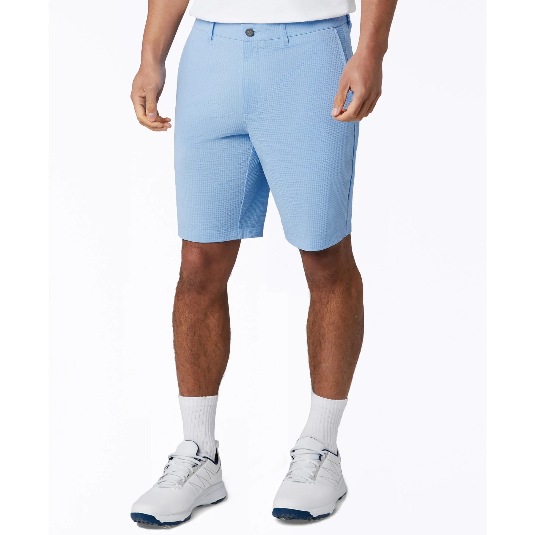 9" Seersucker Golf Shorts In Baby Blue Jay - Image 2