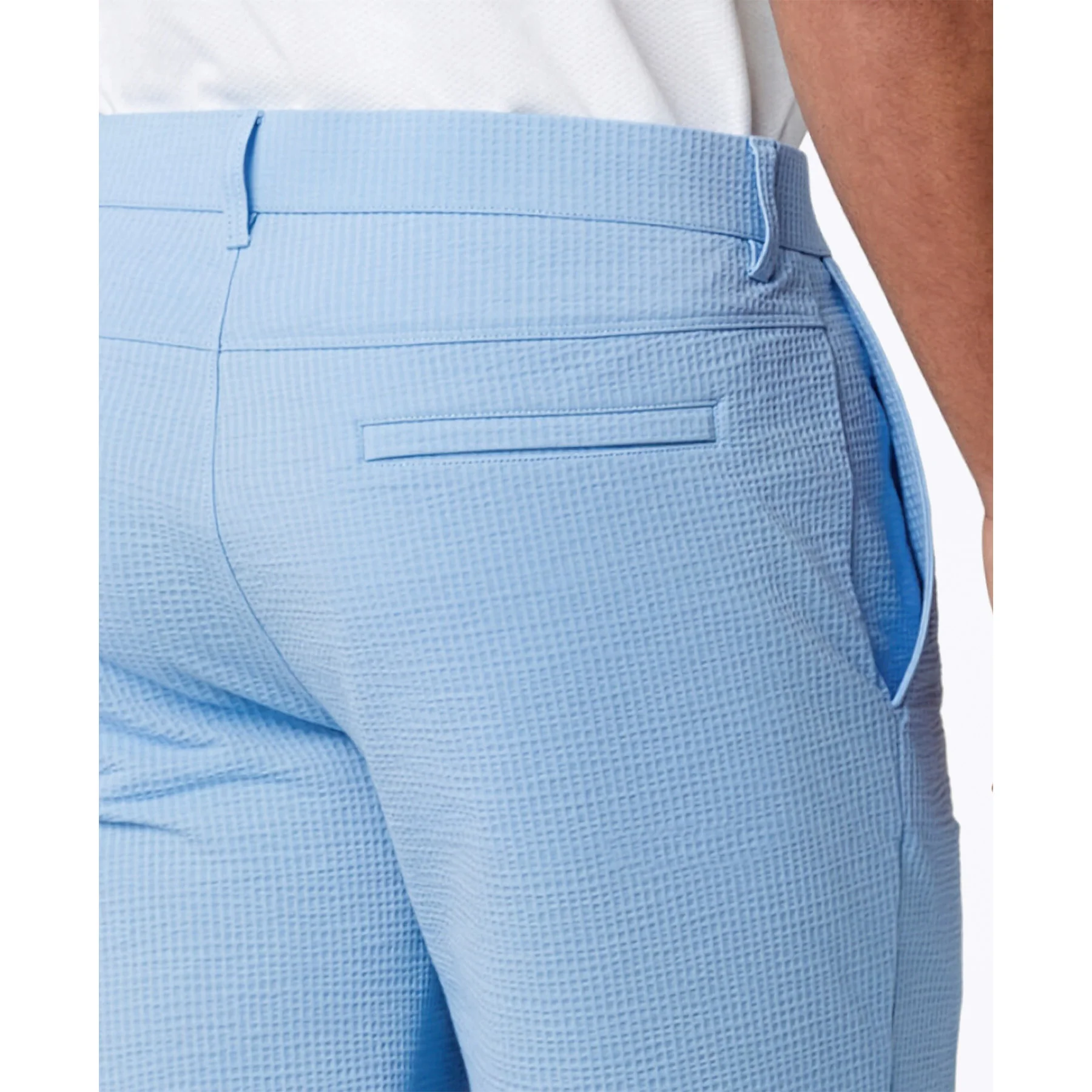 9" Seersucker Golf Shorts In Baby Blue Jay - Image 4