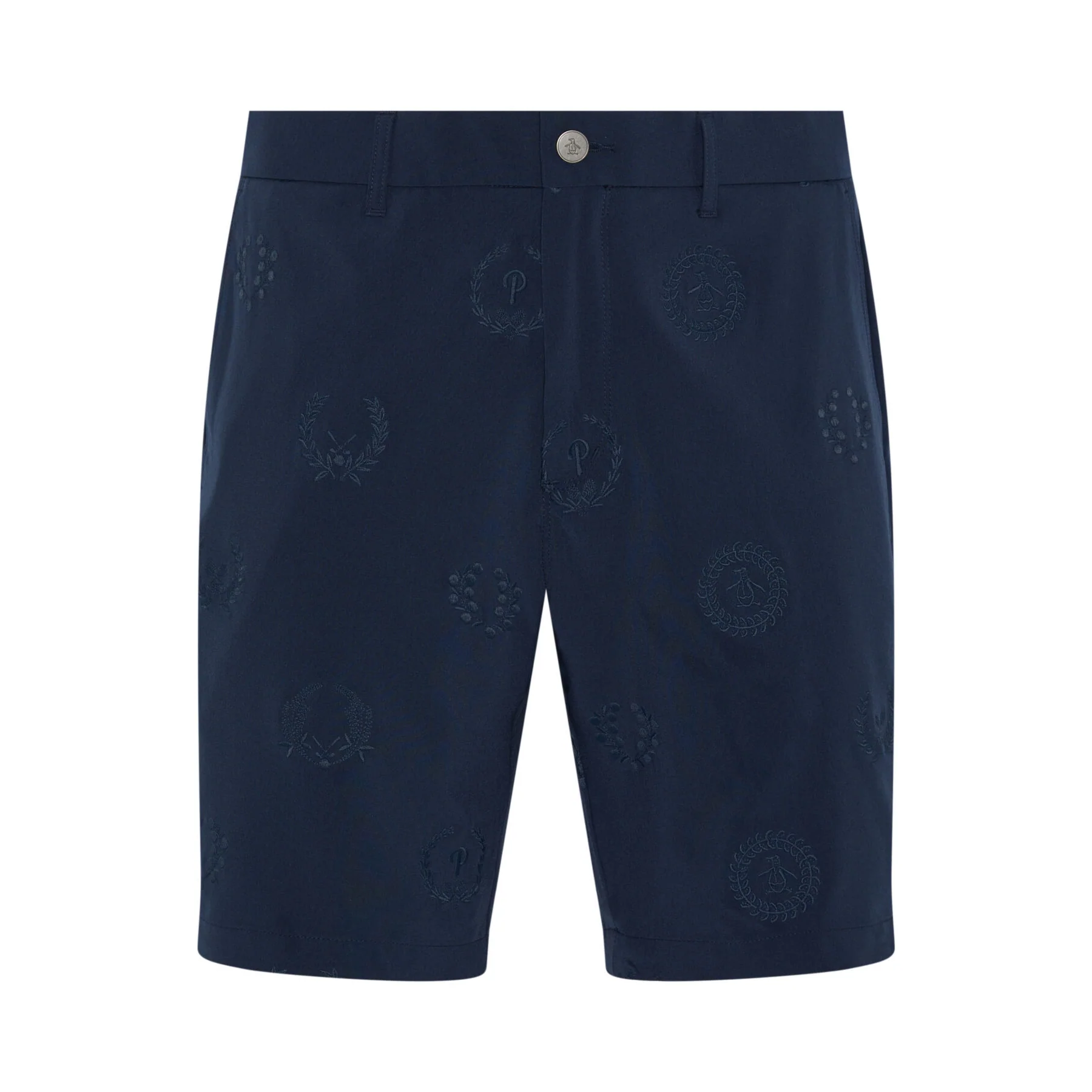 9" Victory Crest Embroidered Golf Shorts In Black Iris - Image 5