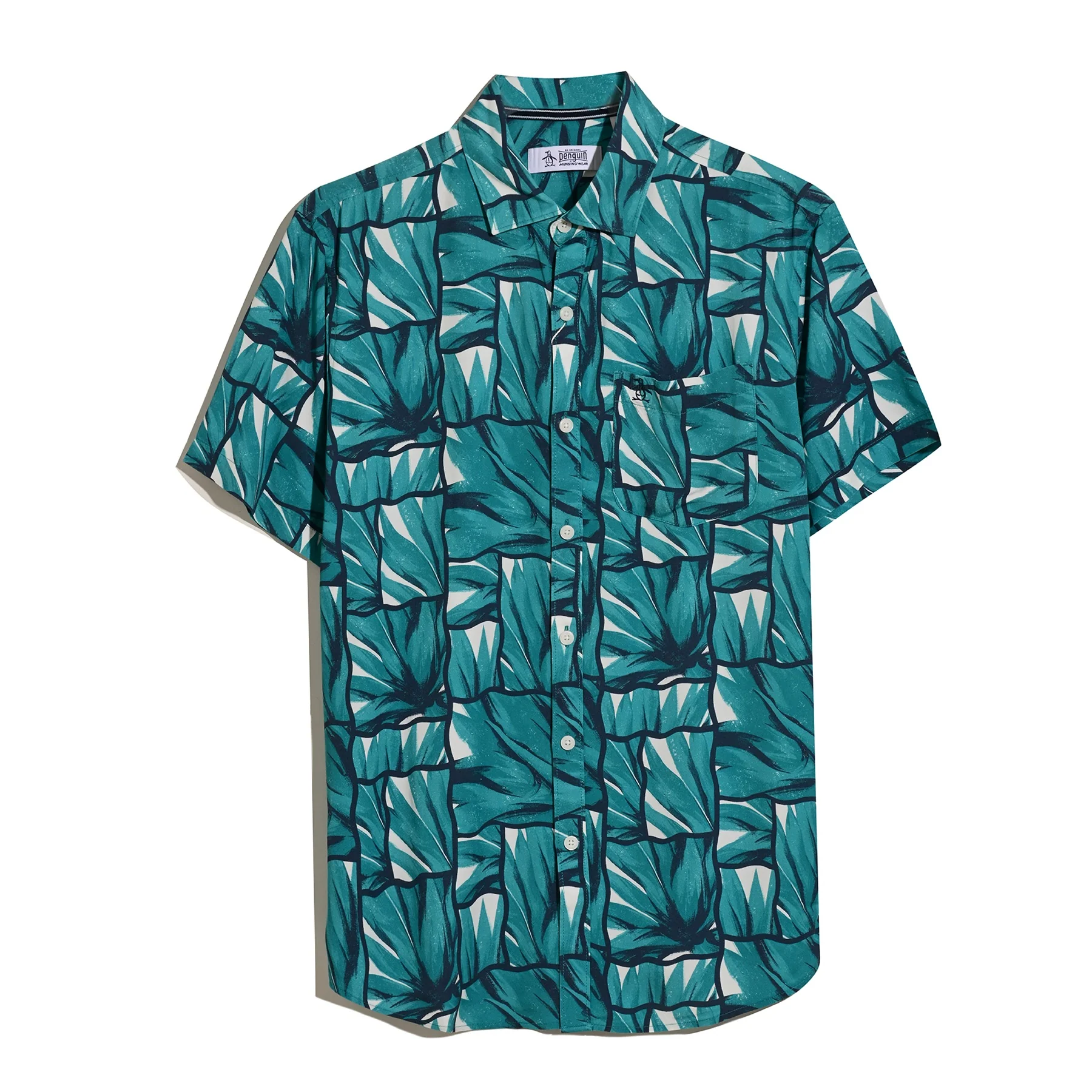 Agave Tile Print Short Sleeve Shirt In Exotic Plume - Image 5