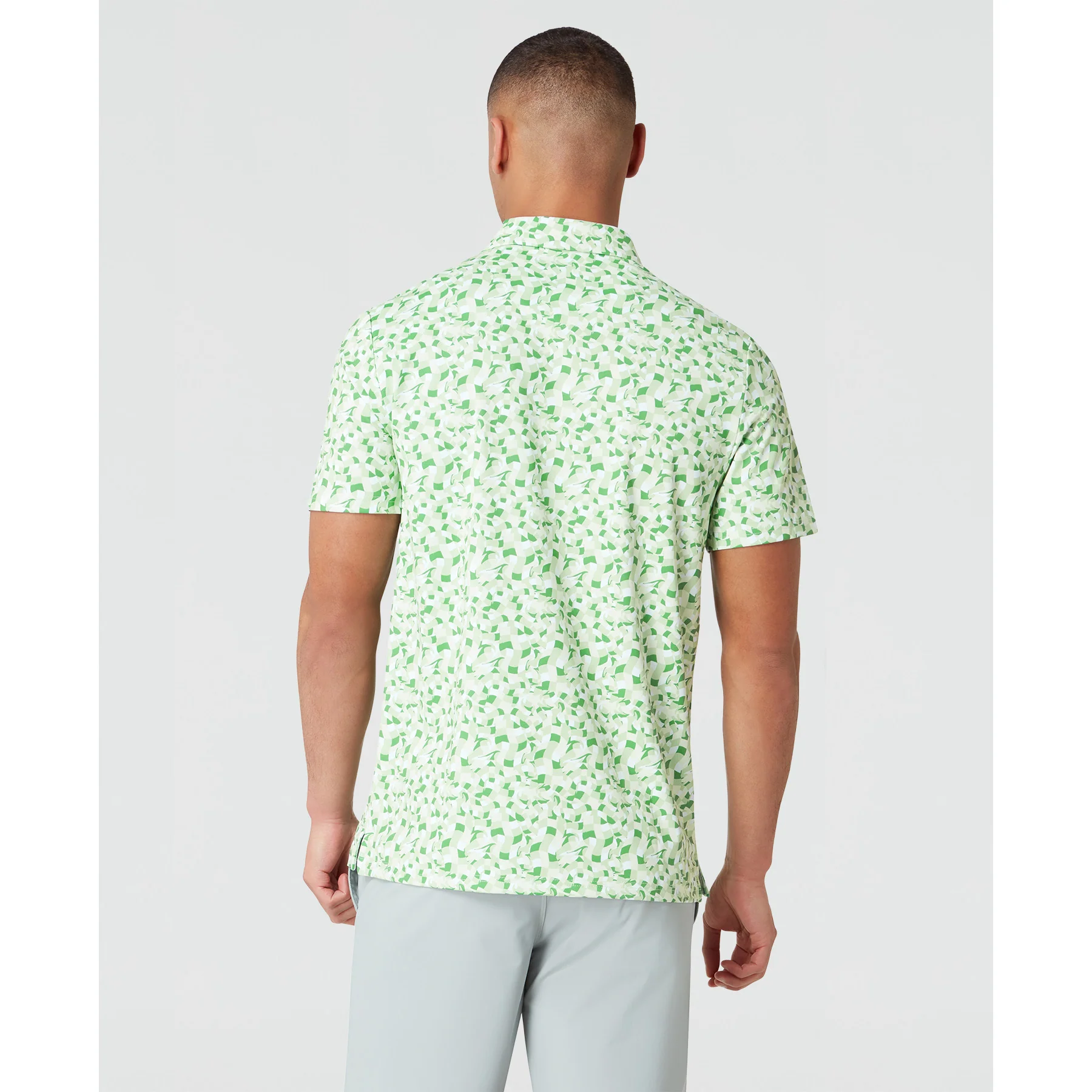 All Over Print Underwater Mosaic Golf Polo Shirt In Sprucestone - Image 2