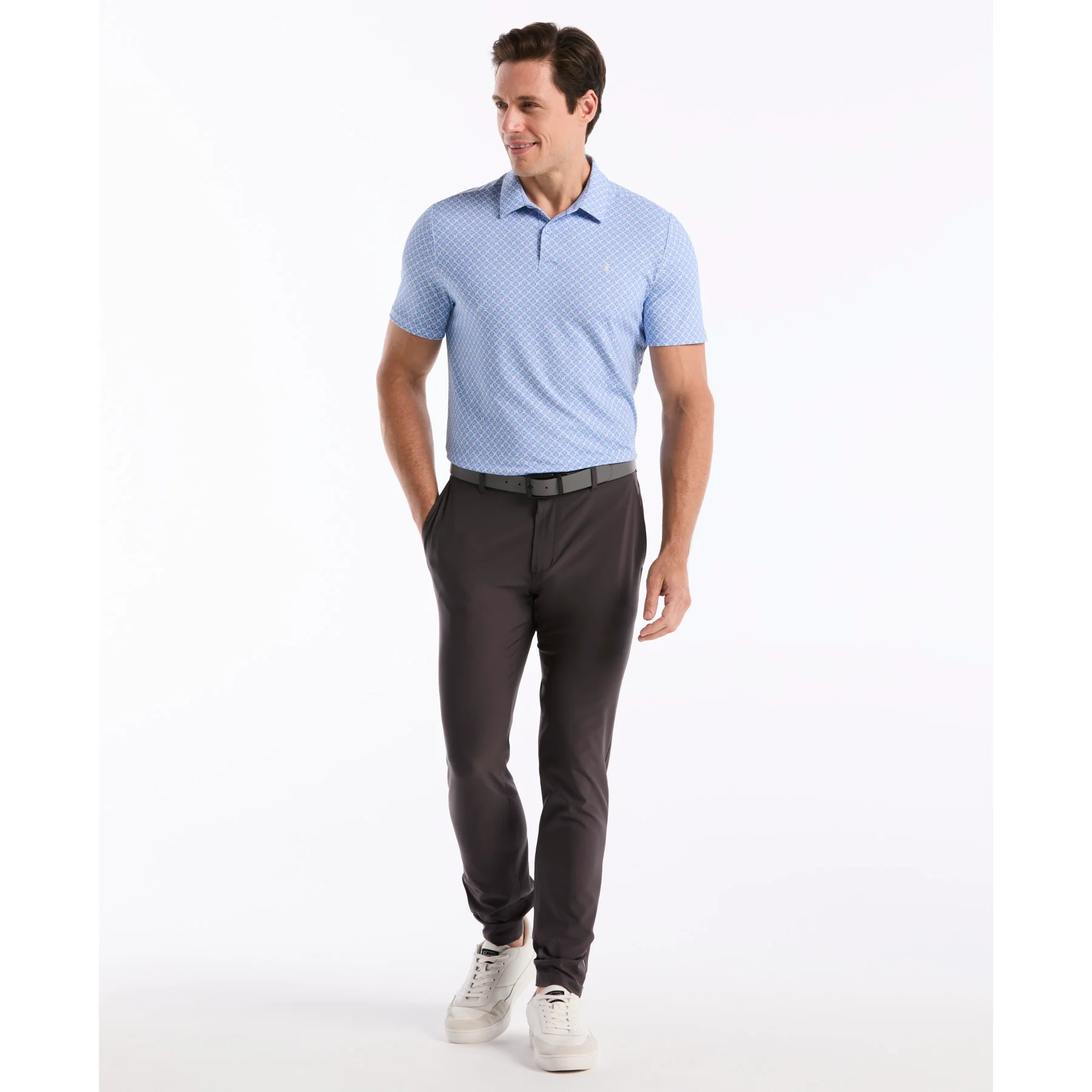 Birdseye View Golf Polo In Baby Blue Jay - Image 3