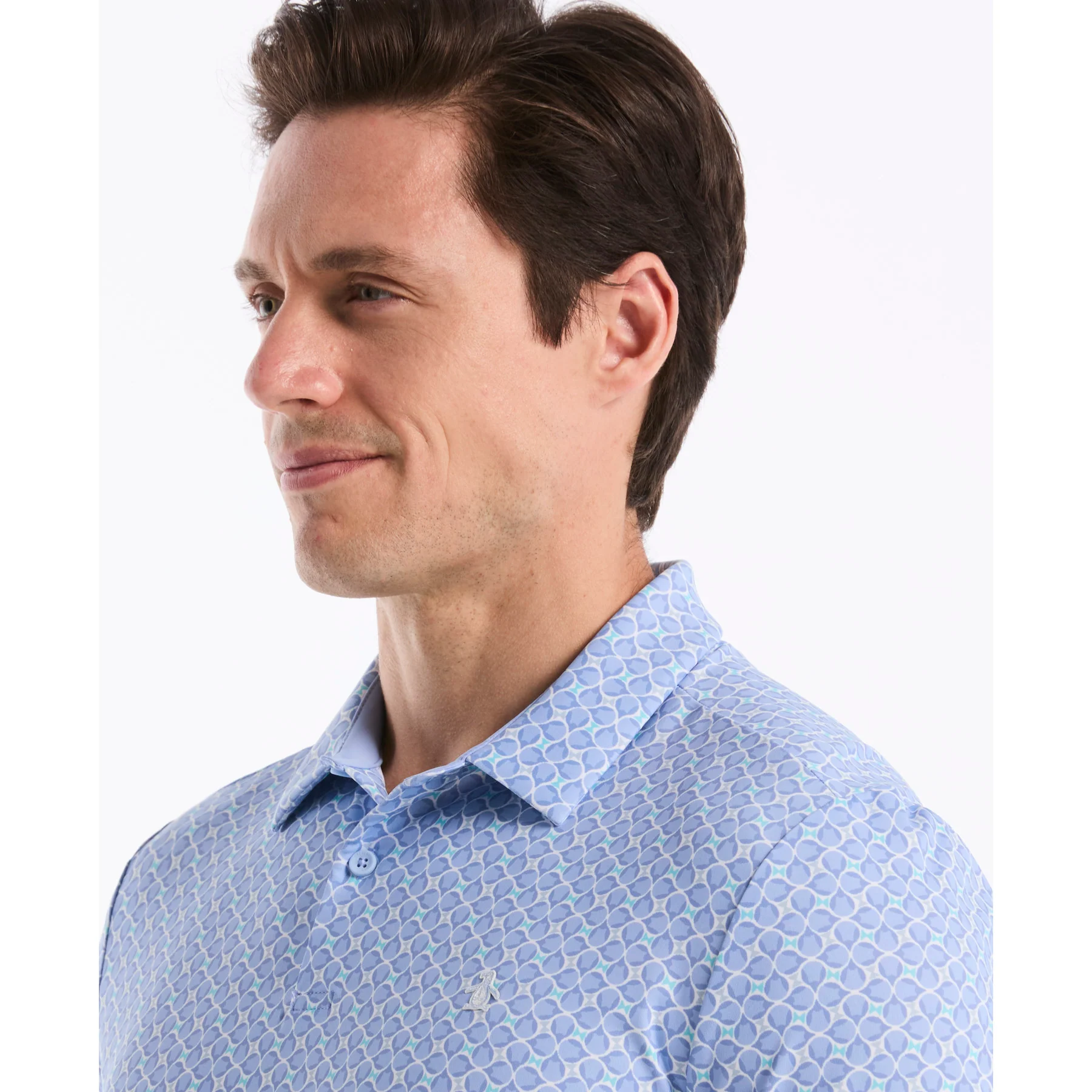 Birdseye View Golf Polo In Baby Blue Jay - Image 4