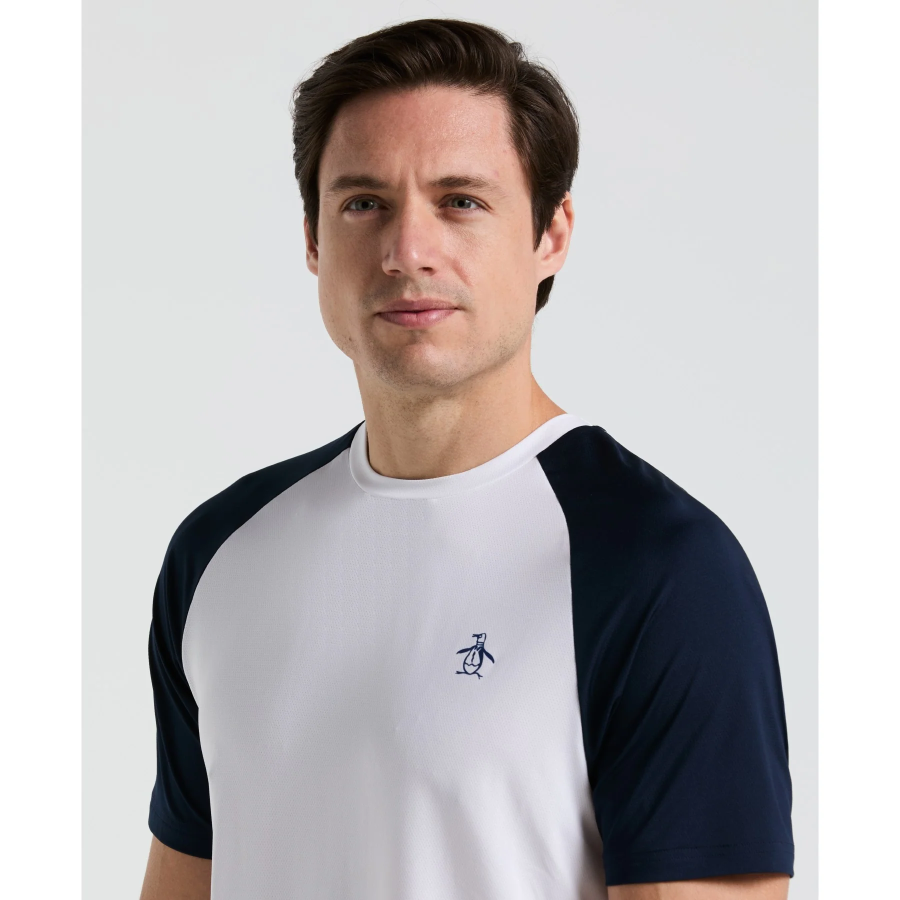 Blocked Performance Tennis T-Shirt In Bright White - Image 3