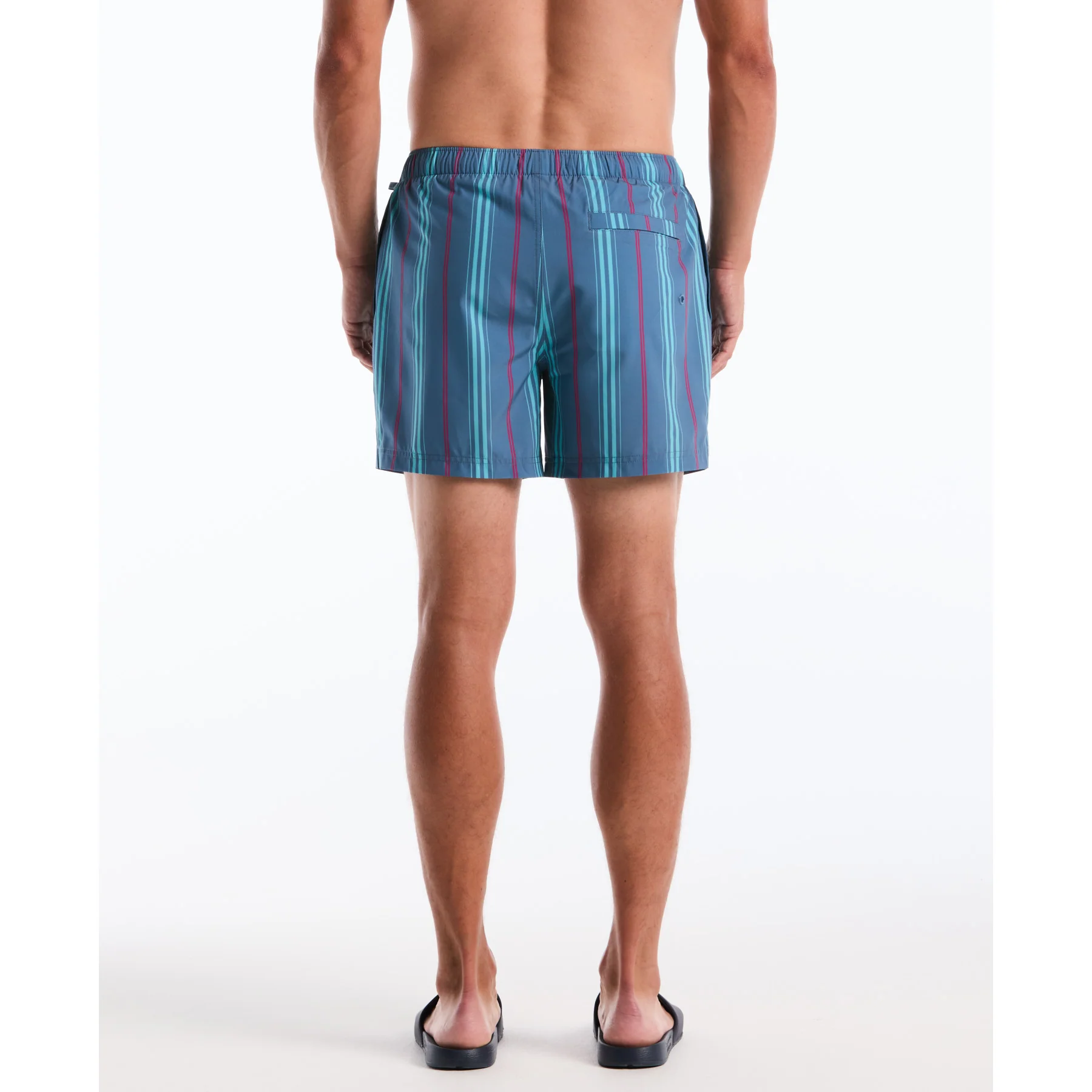 Box Stripe Swim Shorts In Copen Blue - Image 3