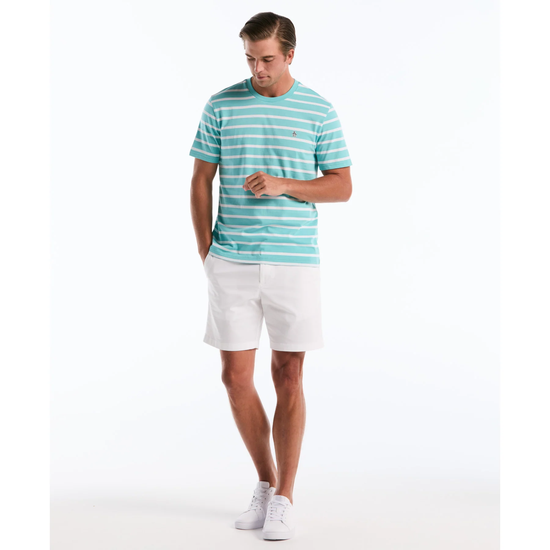 Breton Striped T-Shirt In Aquarelle - Image 4