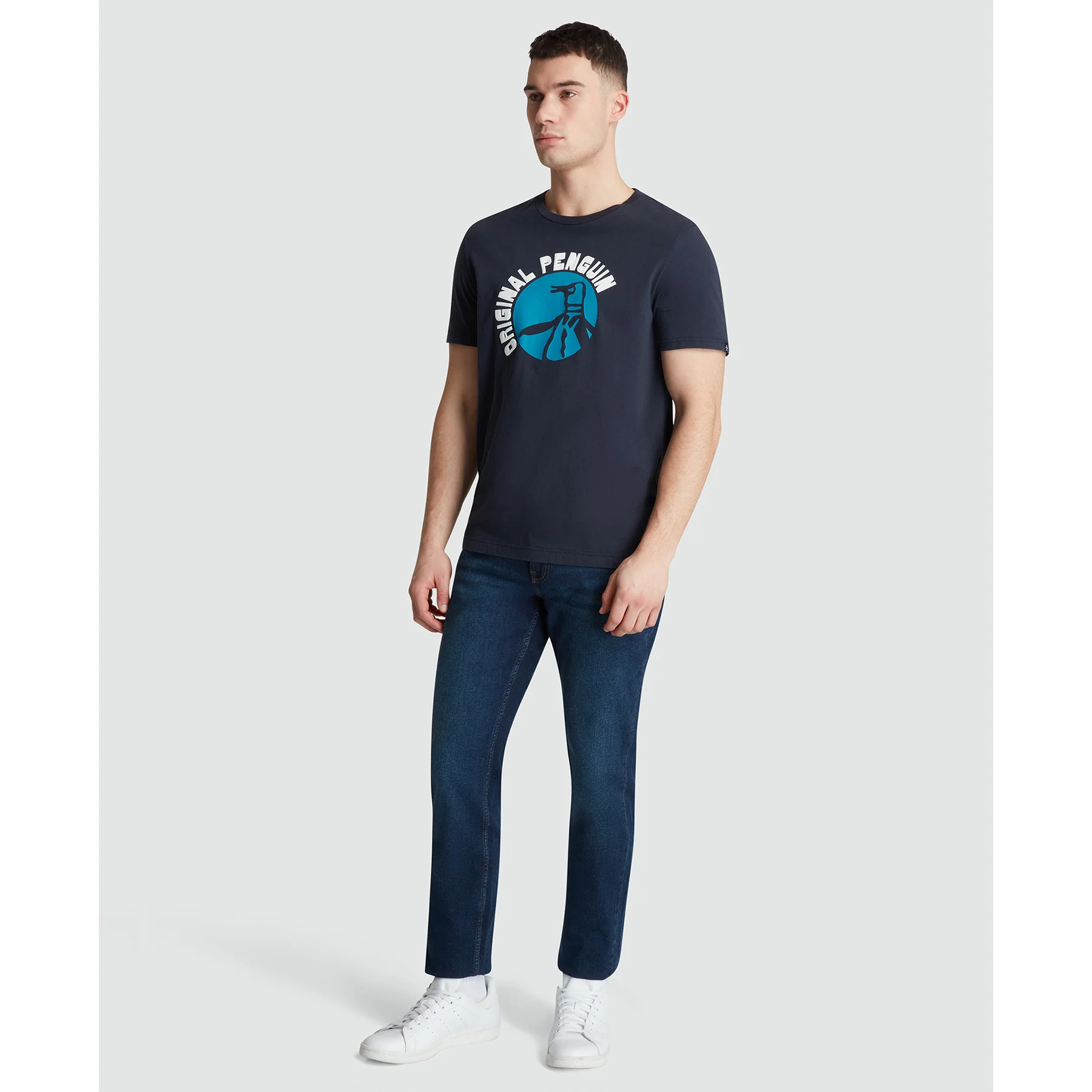 Circle Pete Logo Graphic T-Shirt In Dark Sapphire - Image 4