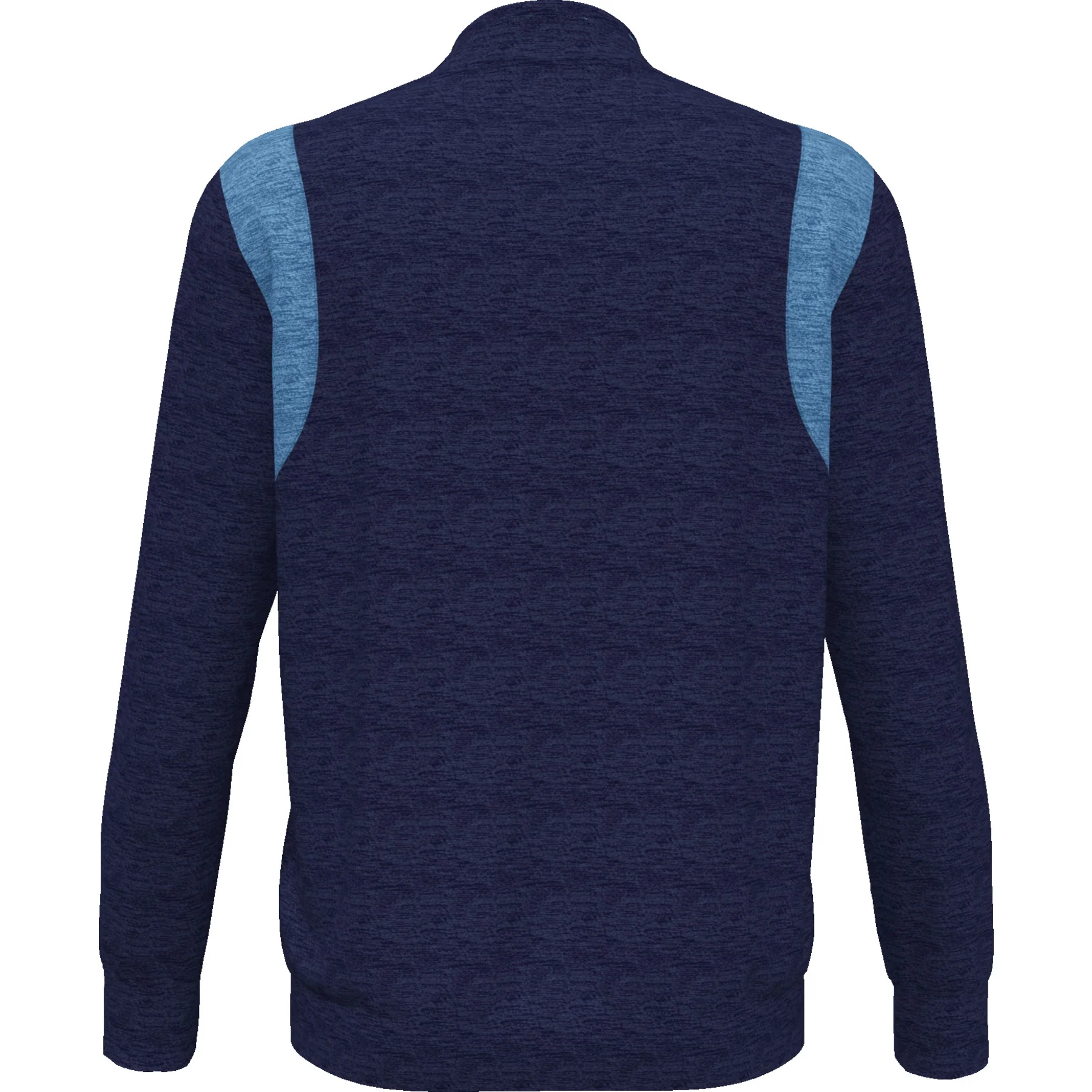 Colour Block 80s Golf Bomber Jacket In Black Iris Bijou Heather - Image 3