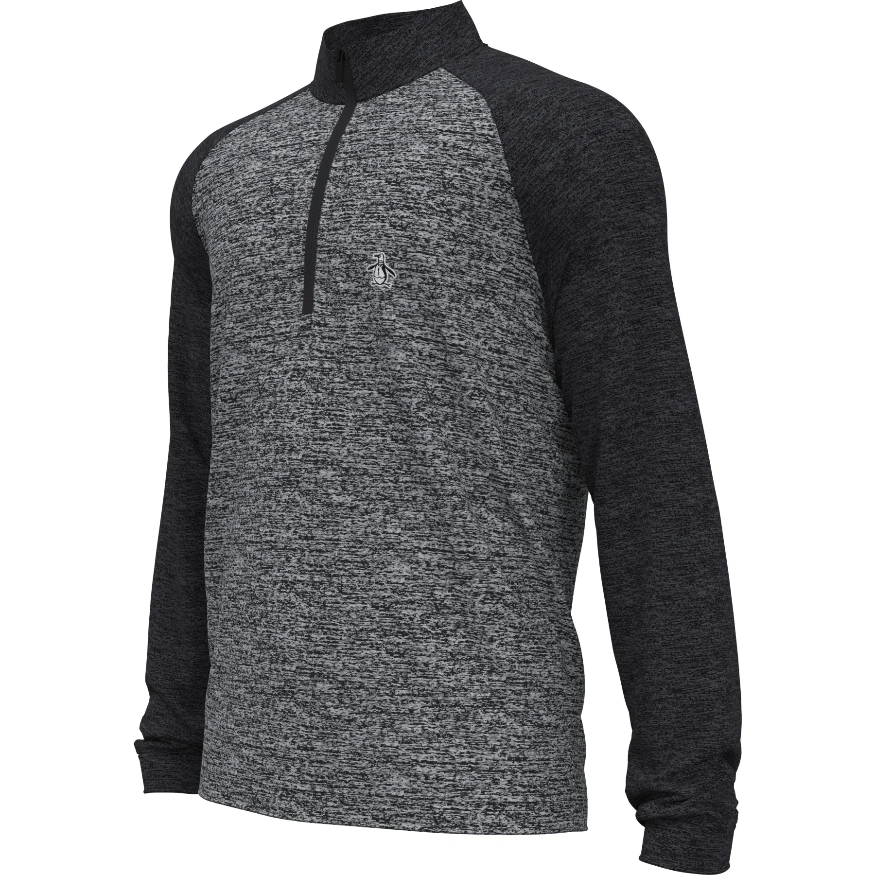 Colour Block 1/4 Zip Pullover In Dark Caviar Heather - Image 5