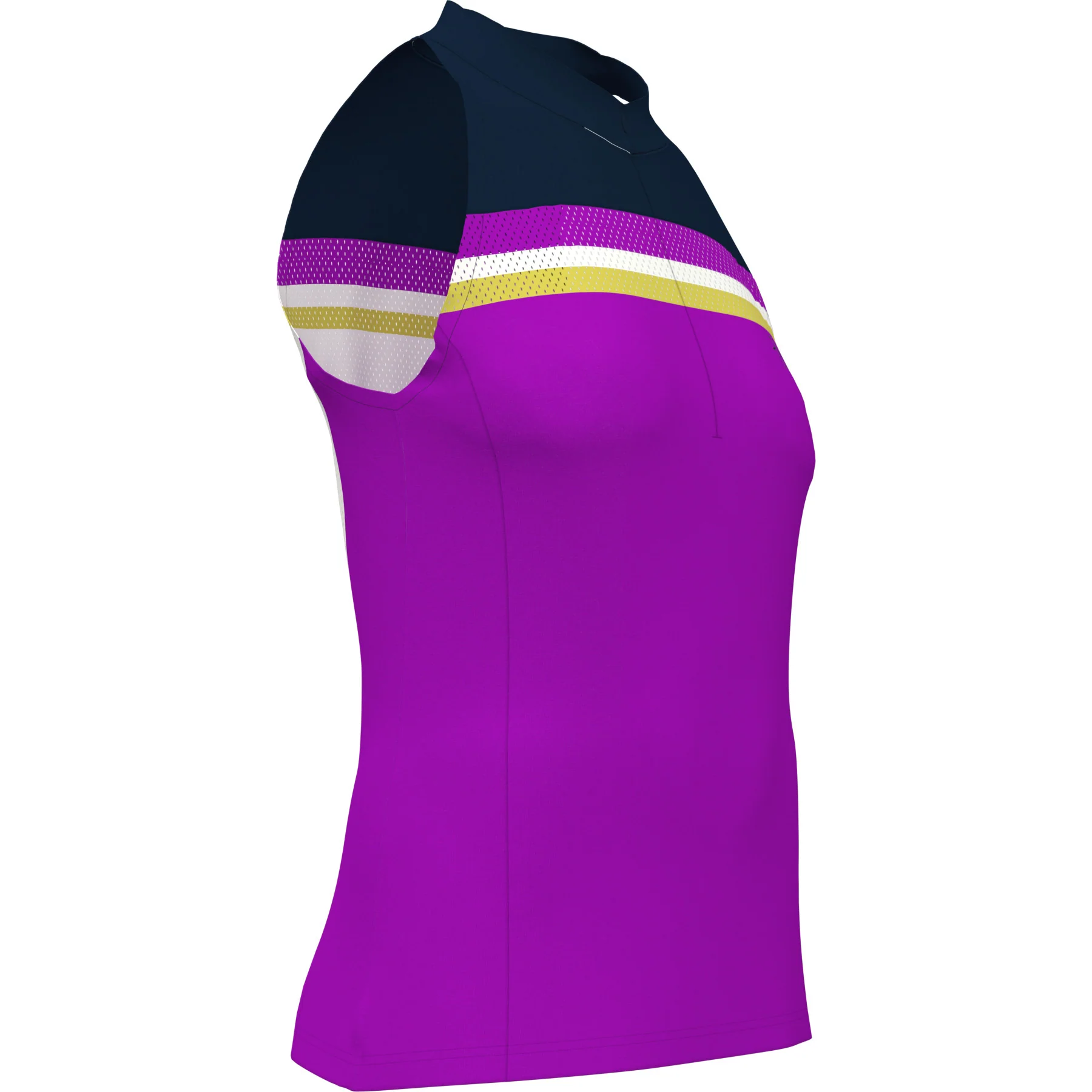 Women's Colour Block Halter Tennis Top In Purple Cactus Flower - Image 4