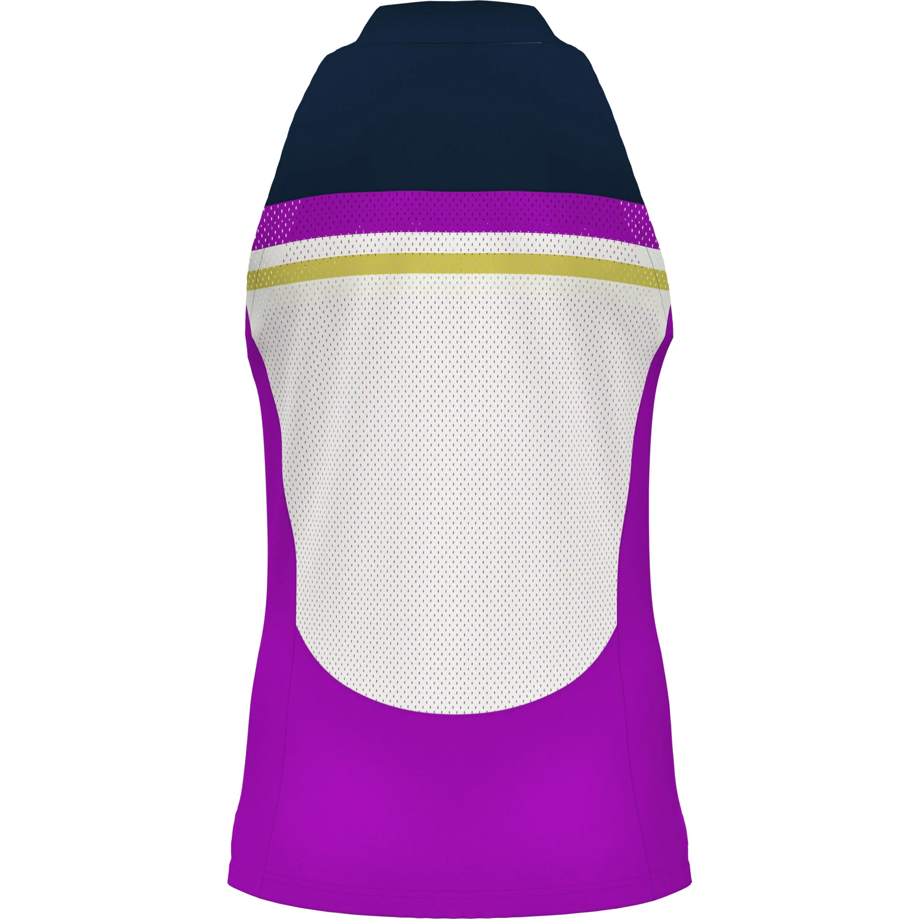 Women's Colour Block Halter Tennis Top In Purple Cactus Flower - Image 5