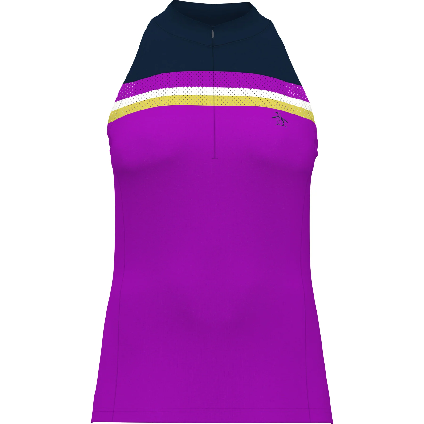 Women's Colour Block Halter Tennis Top In Purple Cactus Flower - Image 6