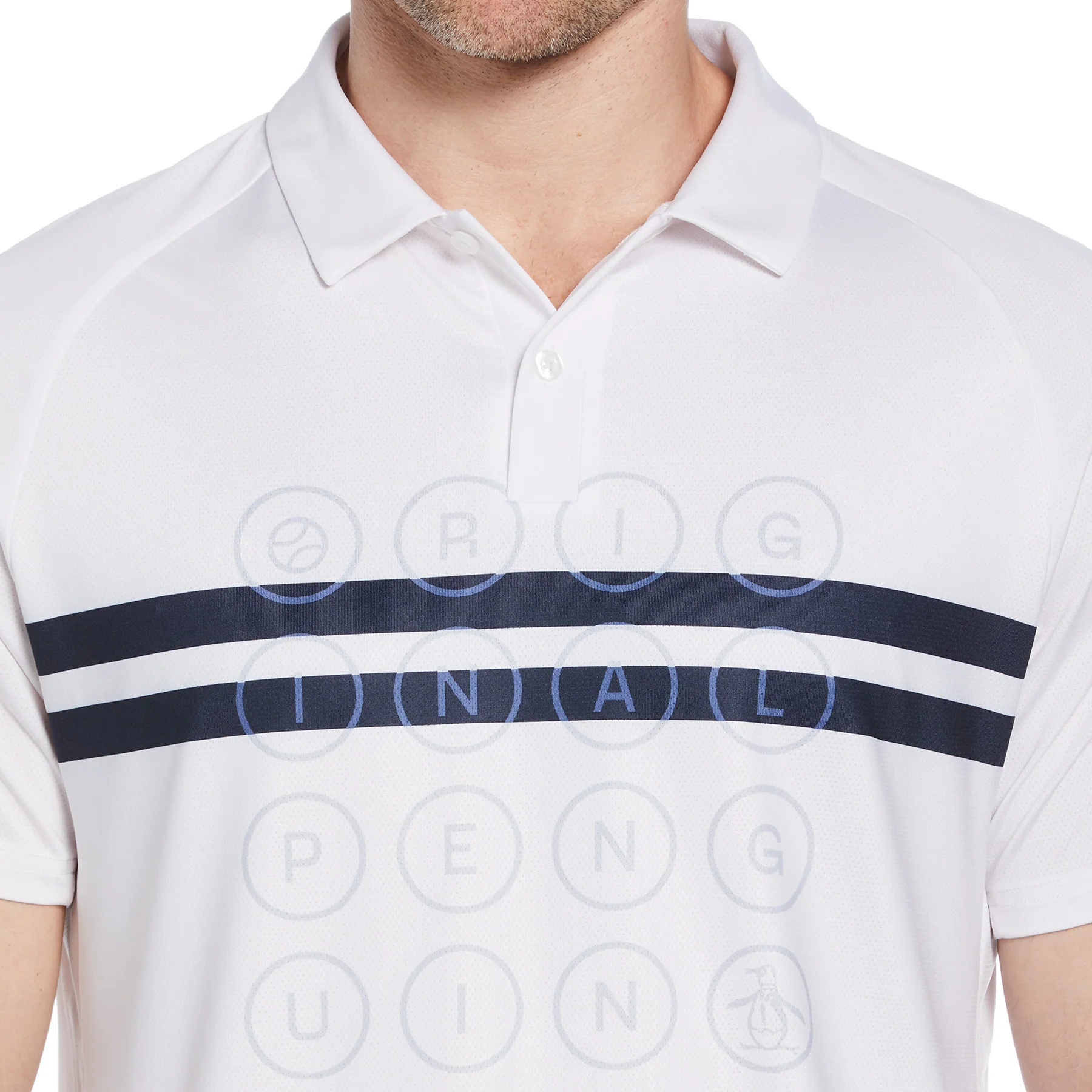 Colour Block Logo Performance Tennis Polo Shirt In Bright White - Image 3
