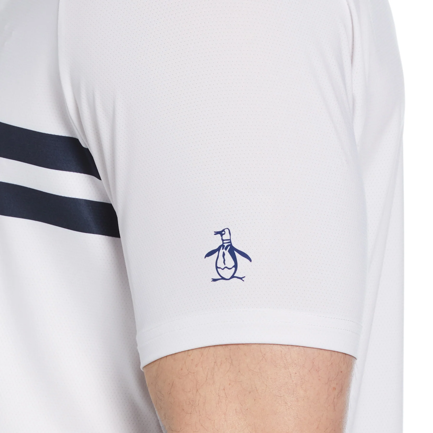 Colour Block Logo Performance Tennis Polo Shirt In Bright White - Image 4