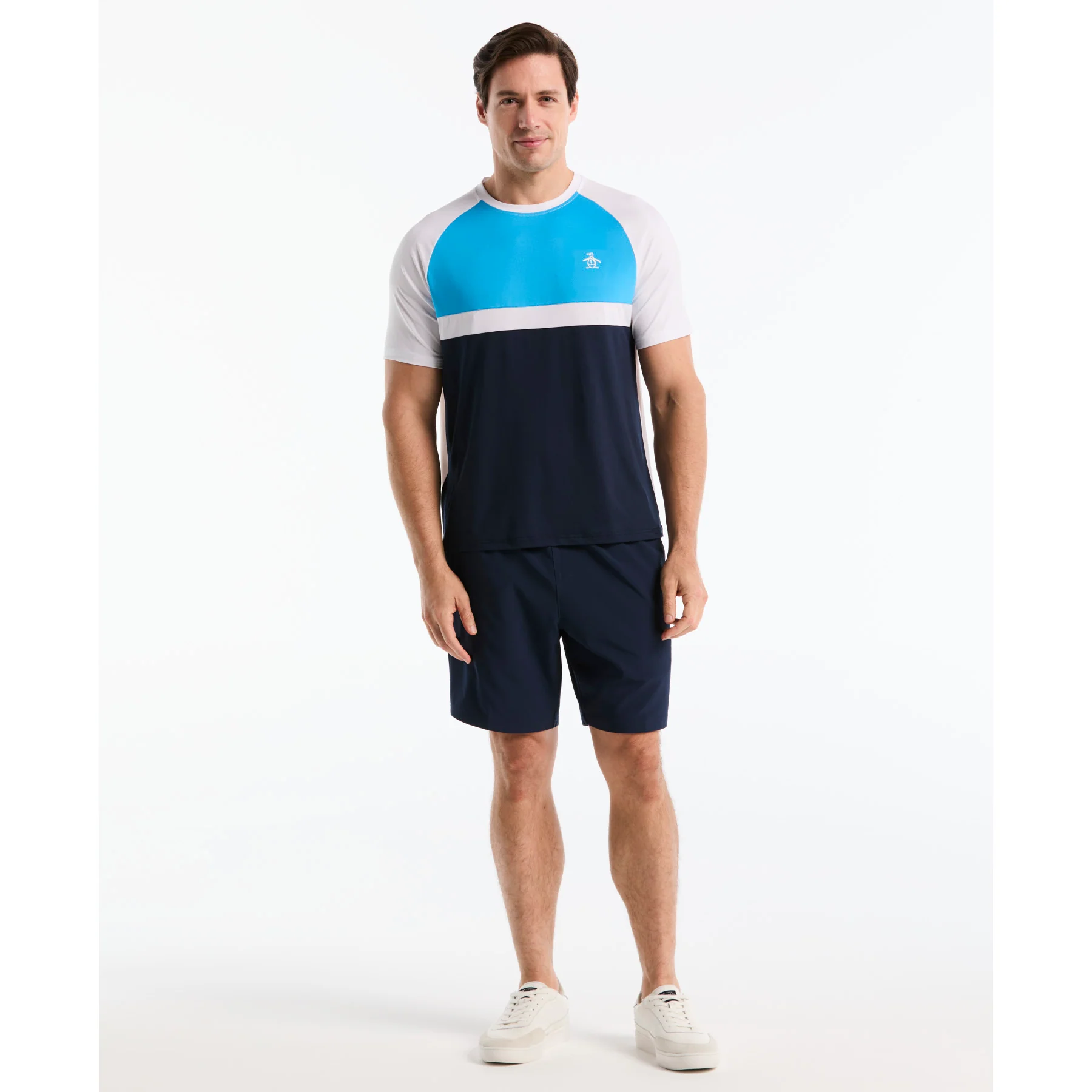 Colour Block Tennis T-Shirt In Malibu Blue - Image 4