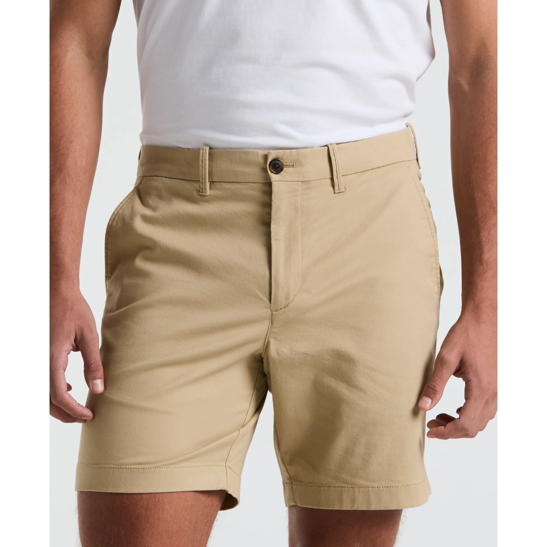 Chino Shorts In Travertine - Image 3