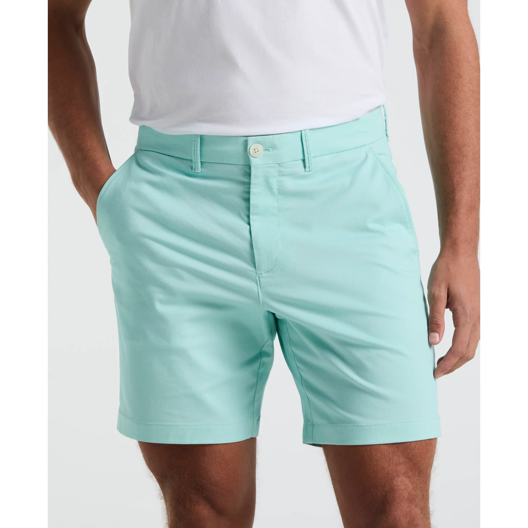 Chino Shorts In Blue Tint - Image 3