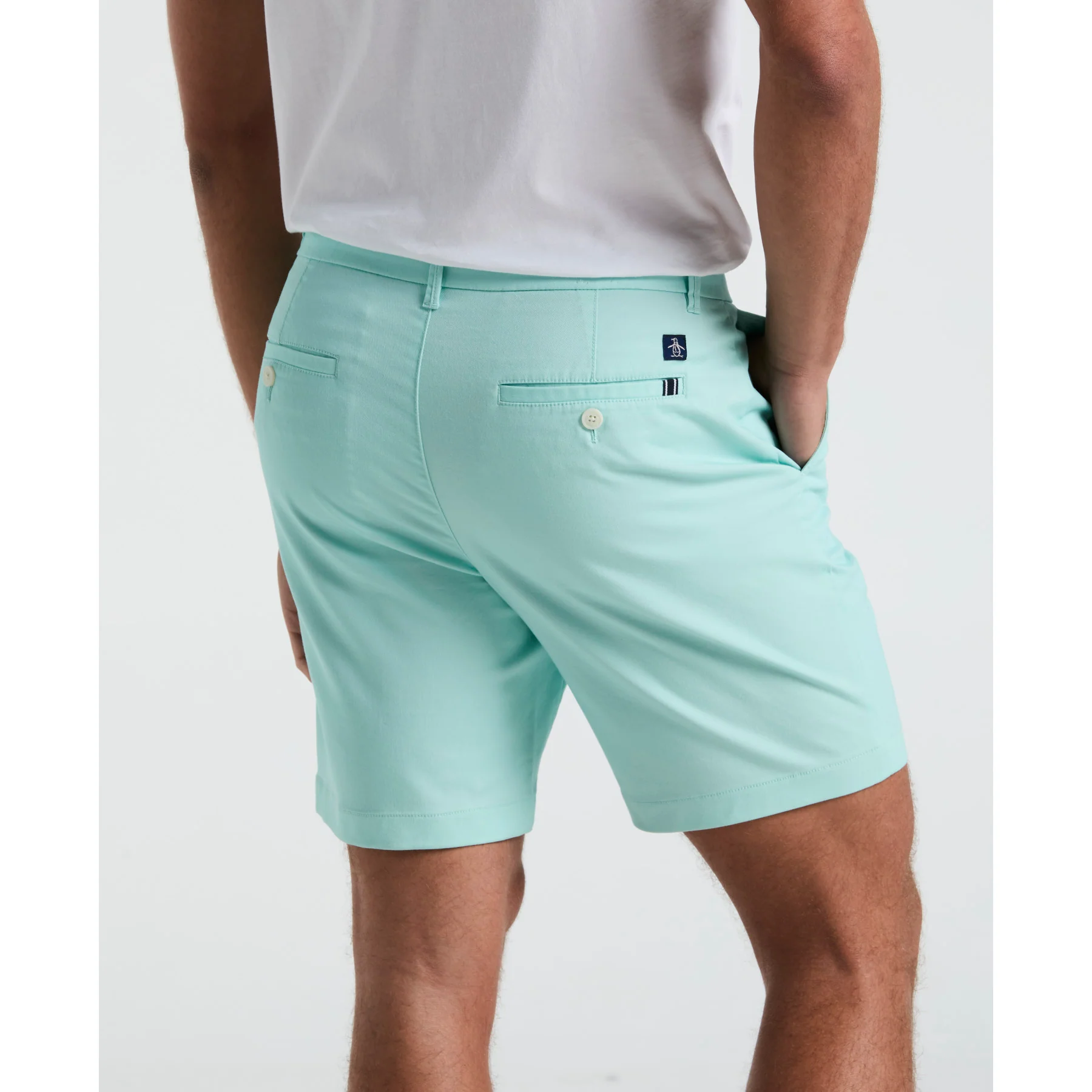 Chino Shorts In Blue Tint - Image 4
