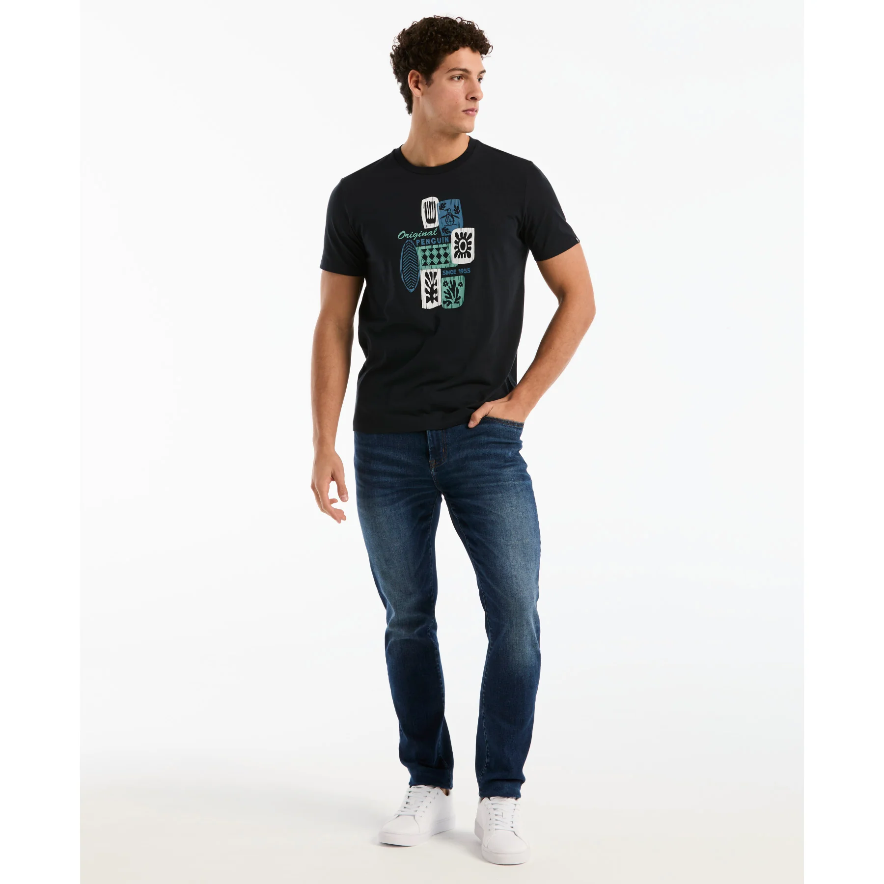 Tiki Graphic T-Shirt In Dark Sapphire - Image 2