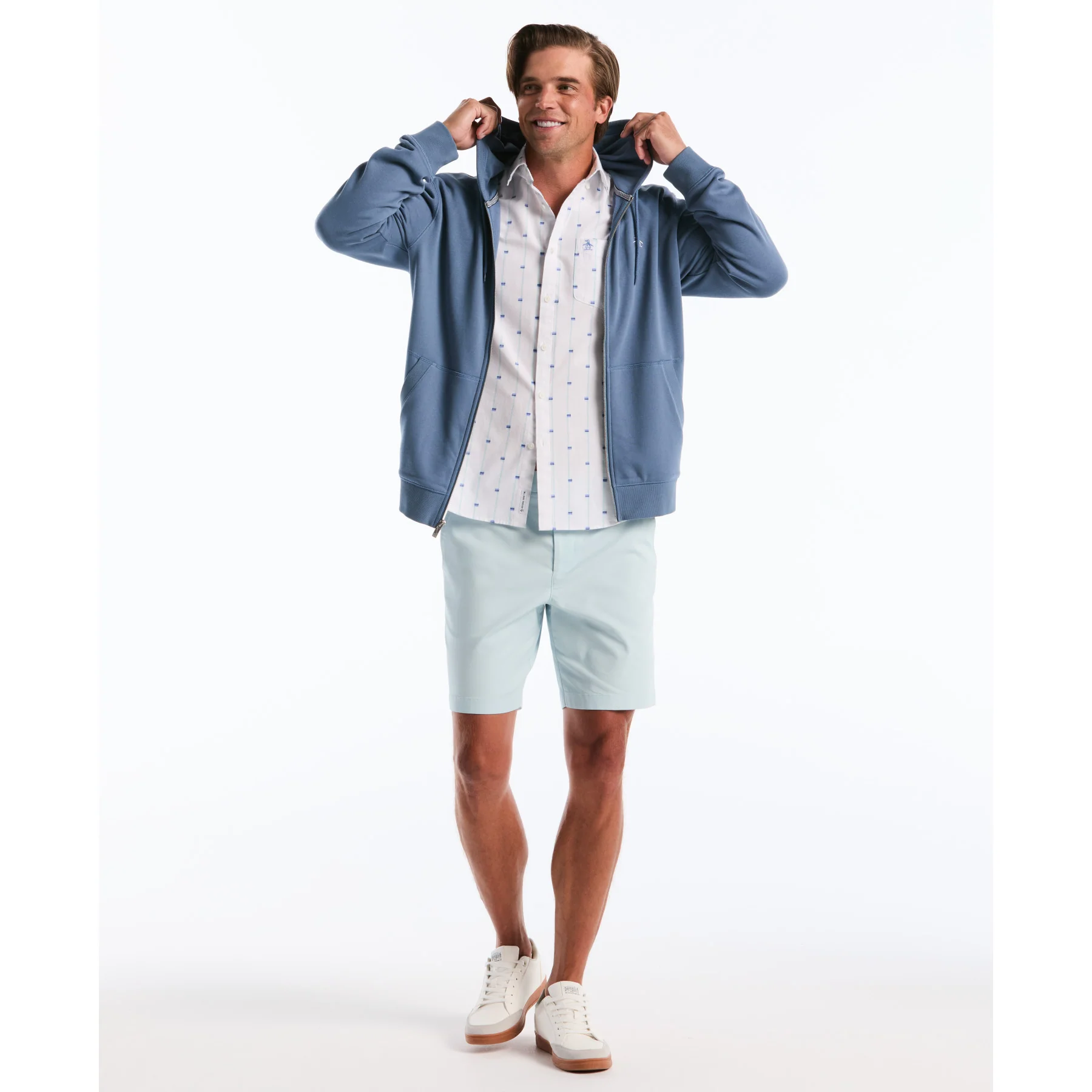Cube Stripe Short Sleeve Shirt In Bright White - Image 5