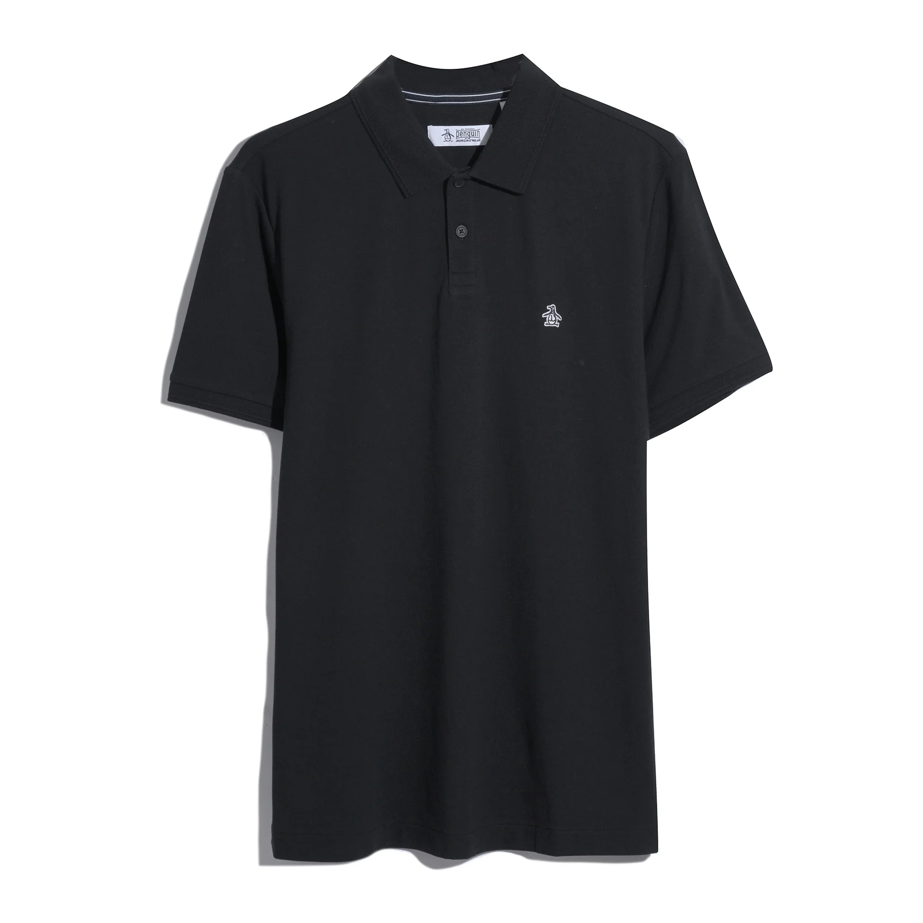 Daddy Pique Polo Shirt In True Black - Image 5