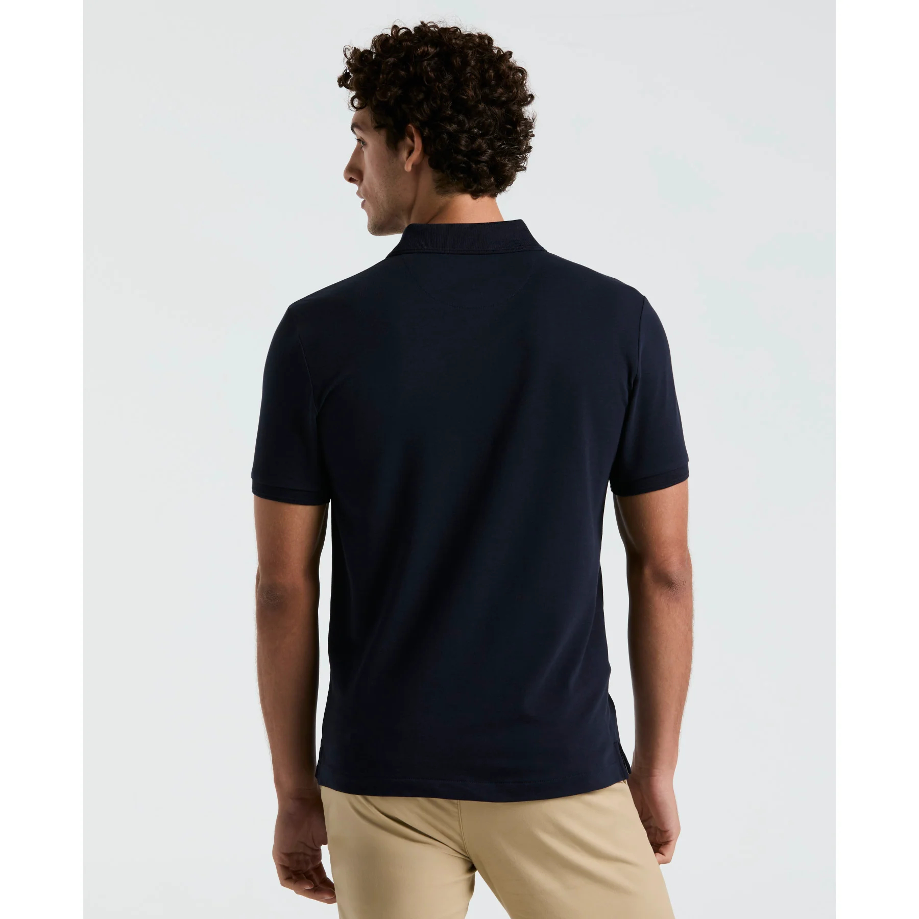 Daddy Pique Polo Shirt In Dark Sapphire - Image 3