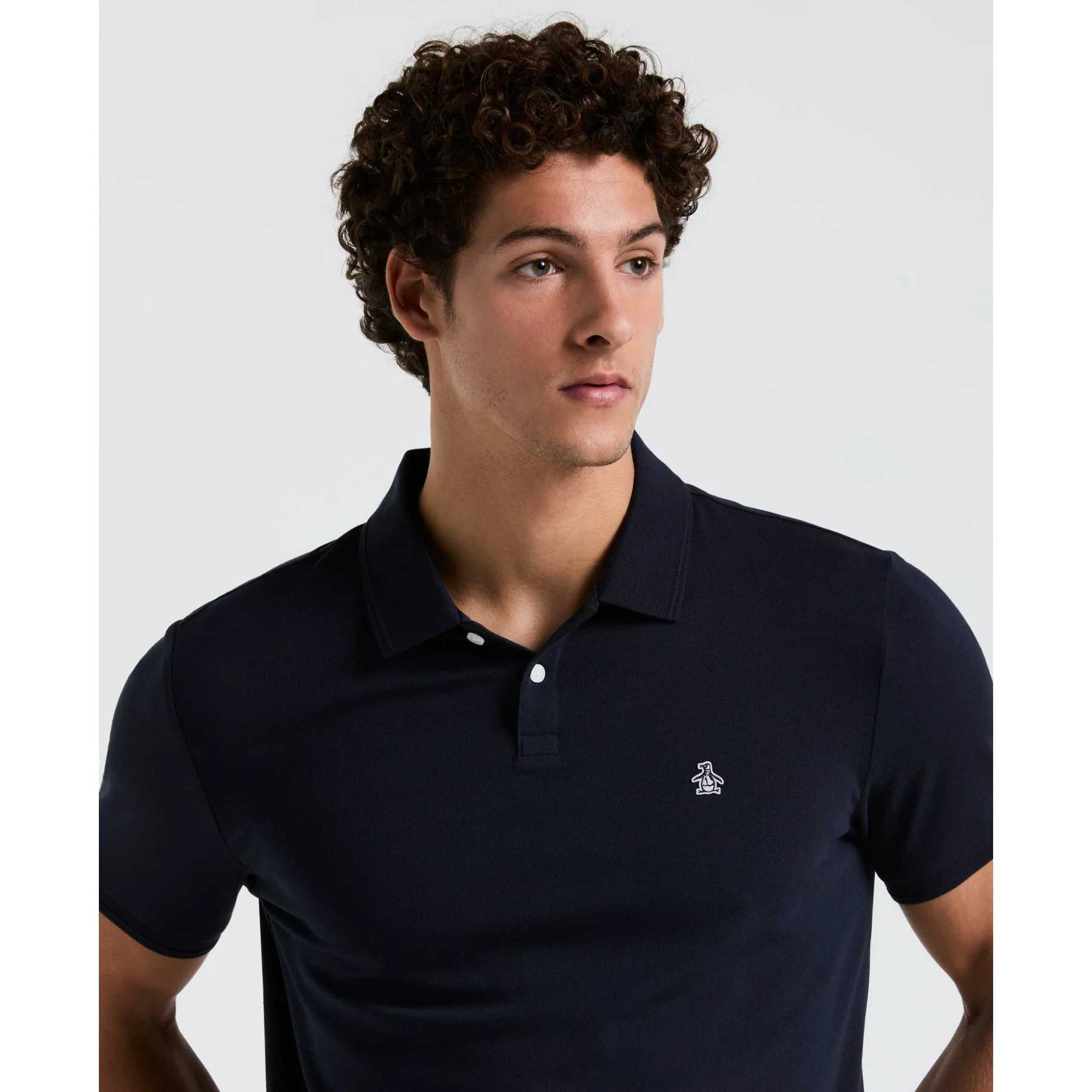 Daddy Pique Polo Shirt In Dark Sapphire - Image 4