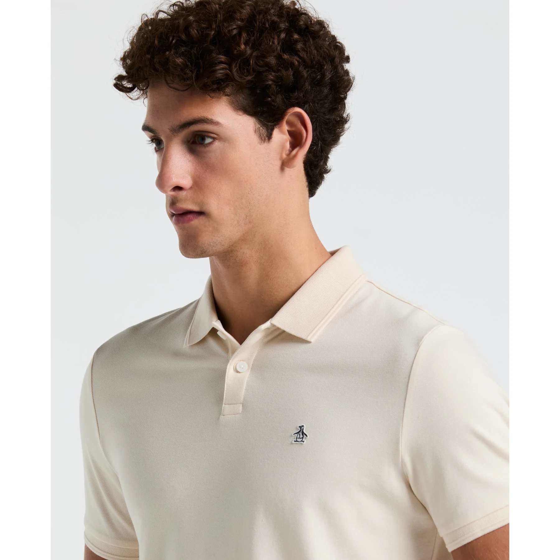 Daddy Pique Polo Shirt In Birch - Image 3