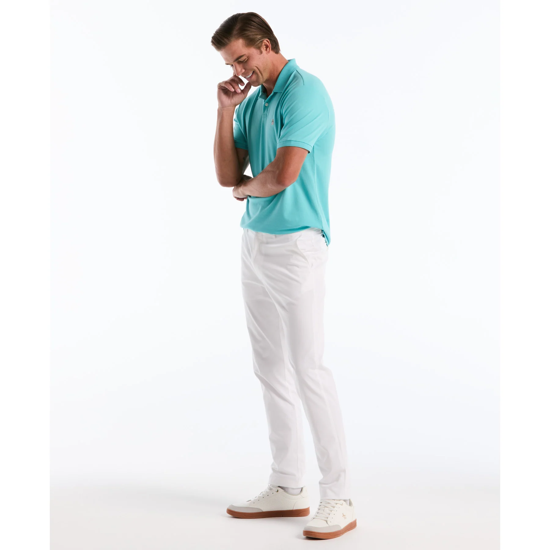 Daddy Pique Polo Shirt In Aquarelle - Image 5