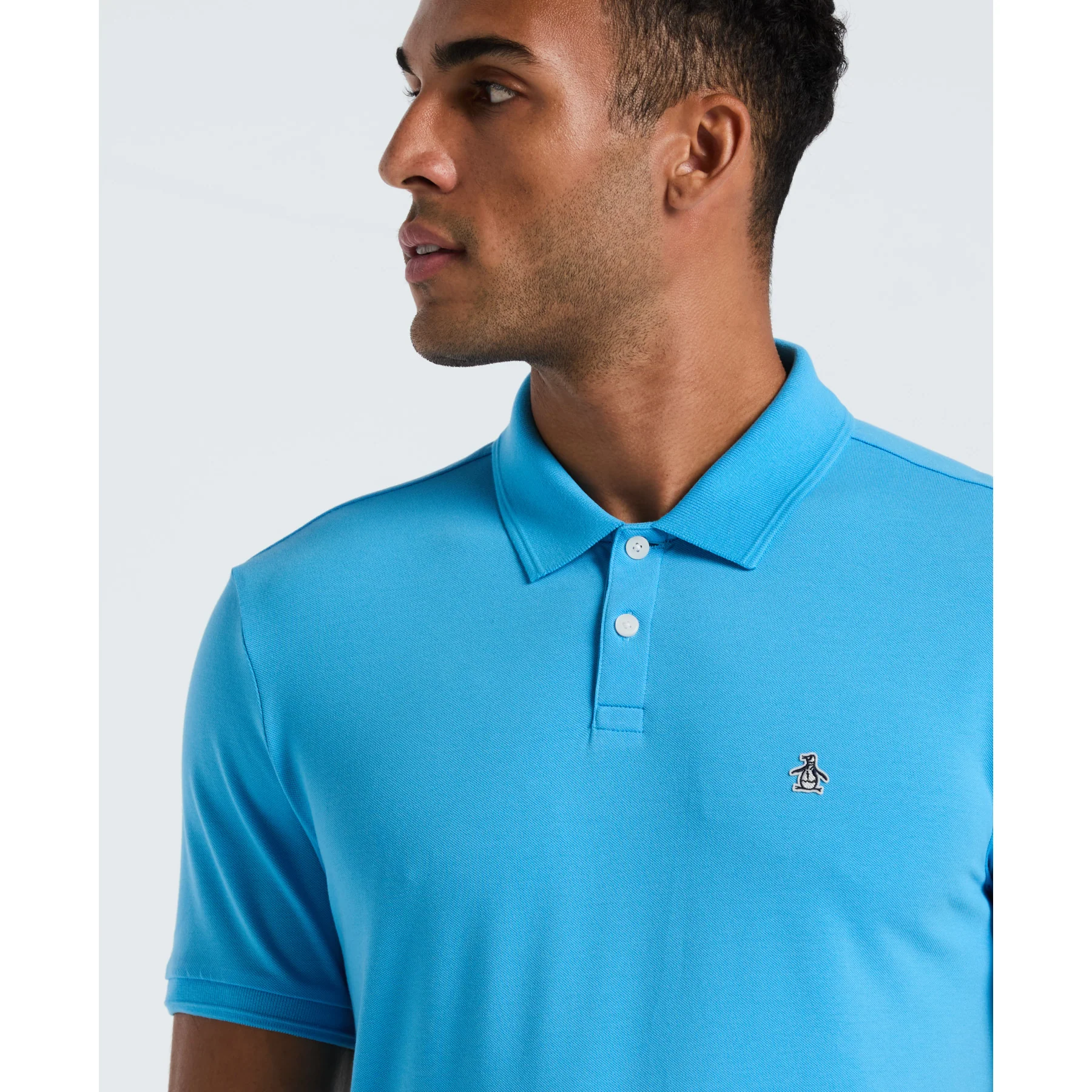 Daddy Pique Polo Shirt In Bonnie Blue - Image 3