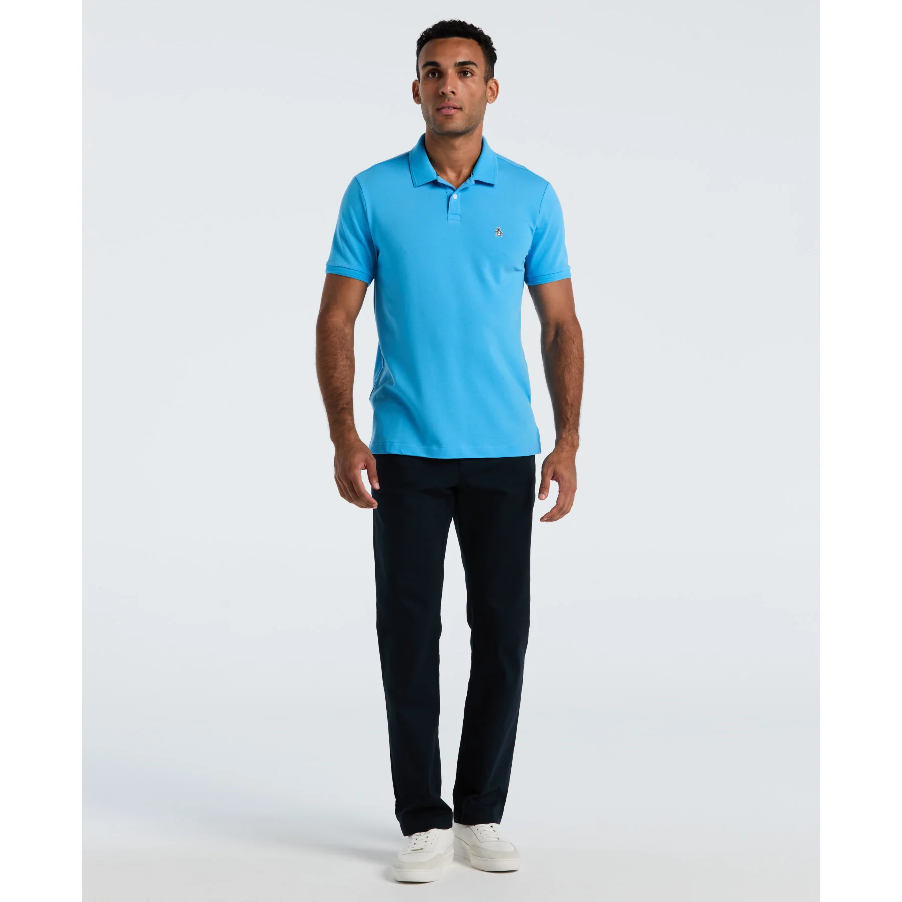 Daddy Pique Polo Shirt In Bonnie Blue - Image 4