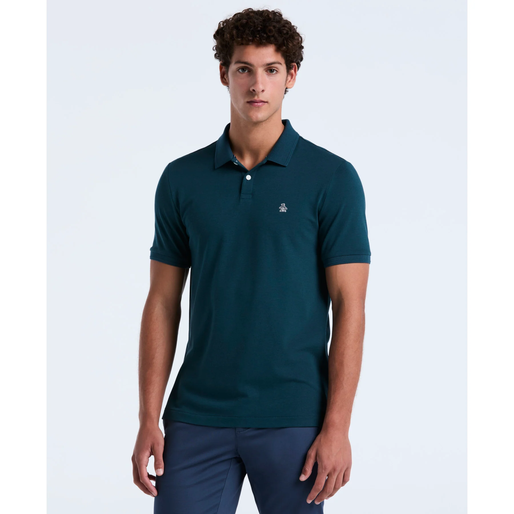 Daddy Pique Polo Shirt In Reflecting Pond