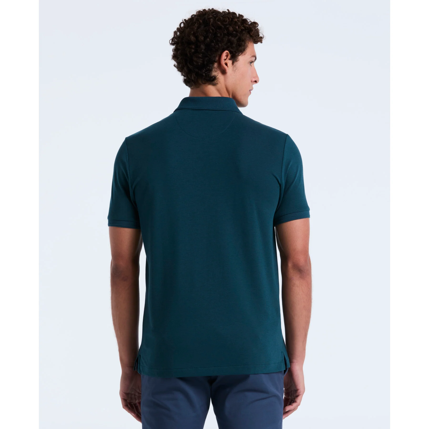 Daddy Pique Polo Shirt In Reflecting Pond - Image 2
