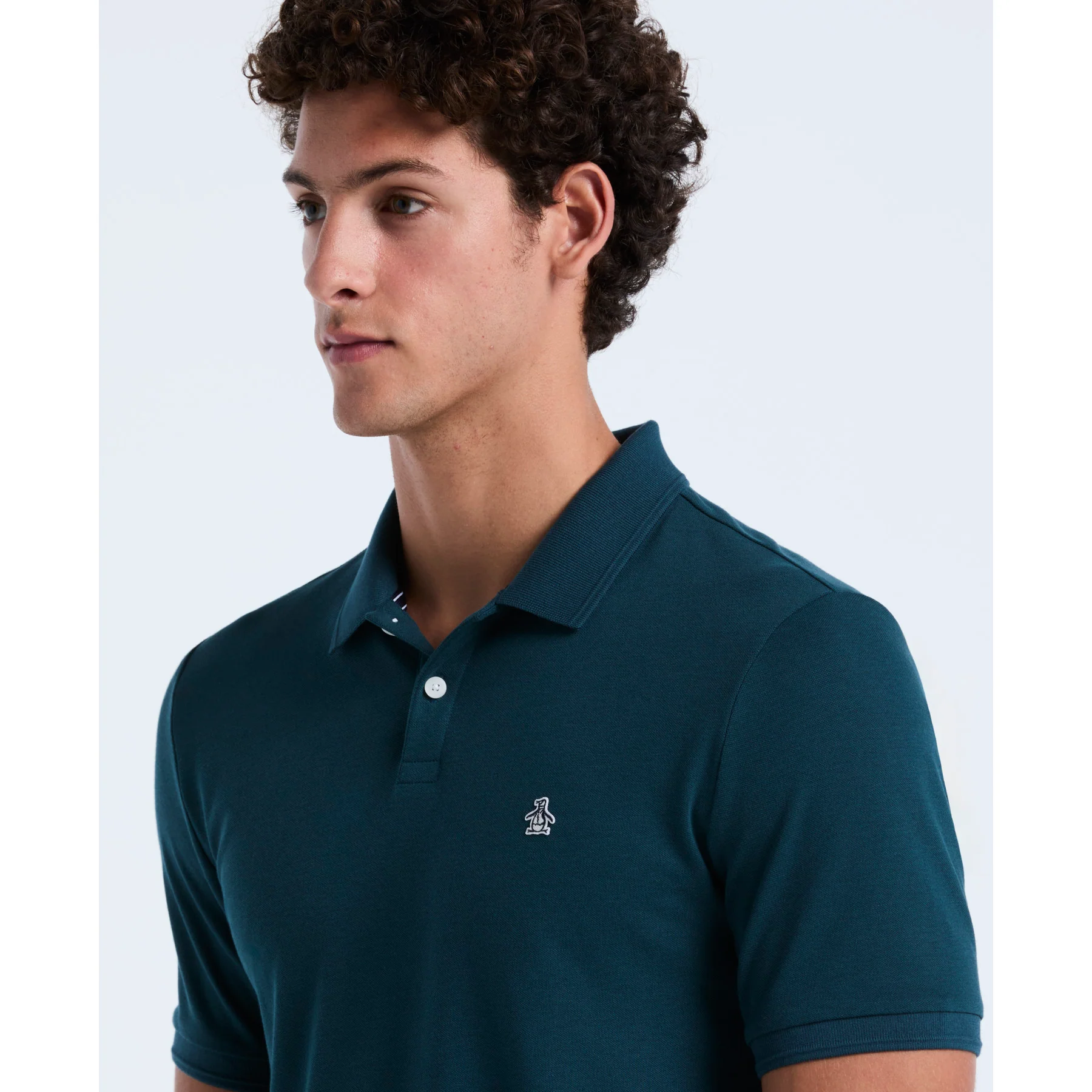 Daddy Pique Polo Shirt In Reflecting Pond - Image 3