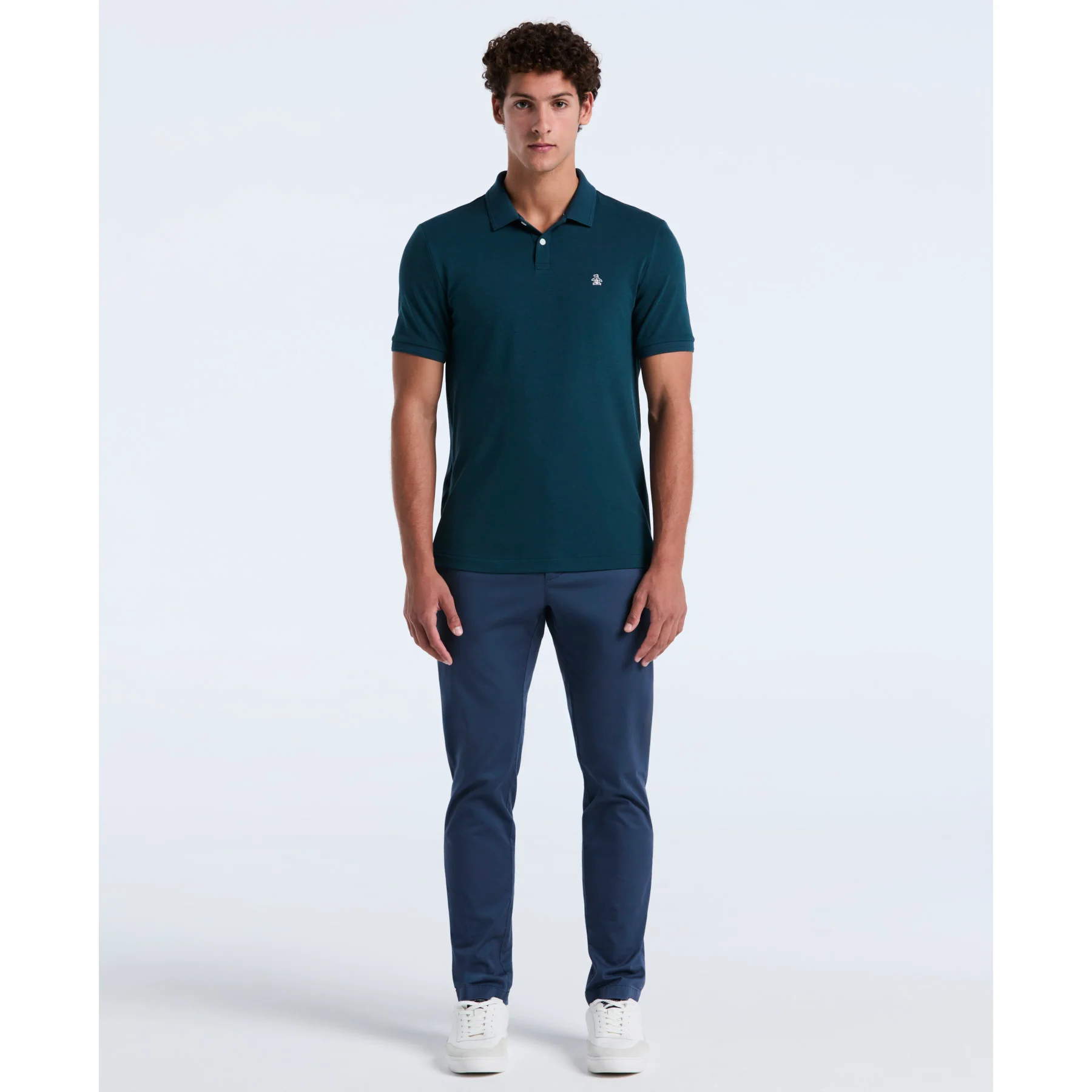 Daddy Pique Polo Shirt In Reflecting Pond - Image 4