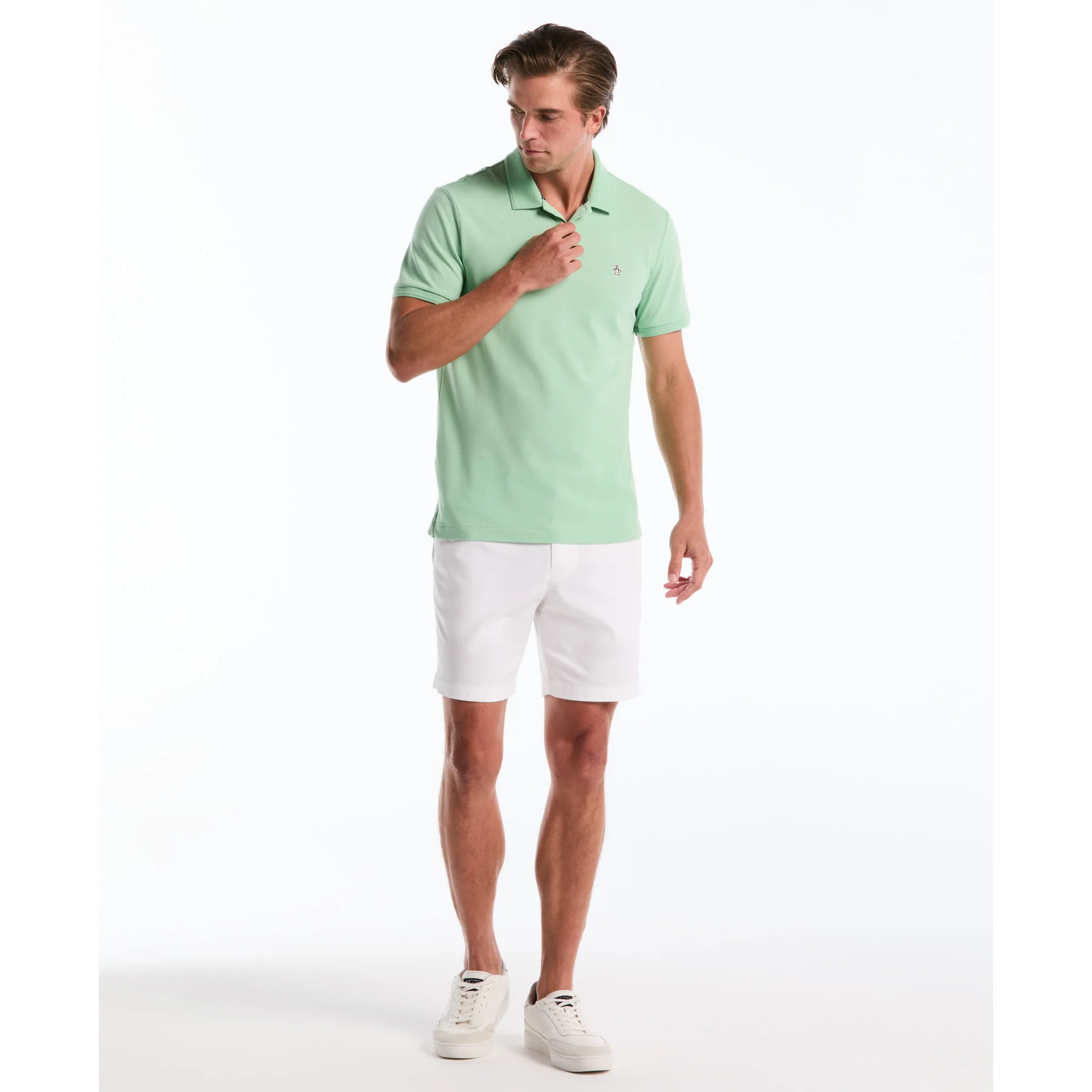 Daddy Pique Polo Shirt In Hemlock - Image 4