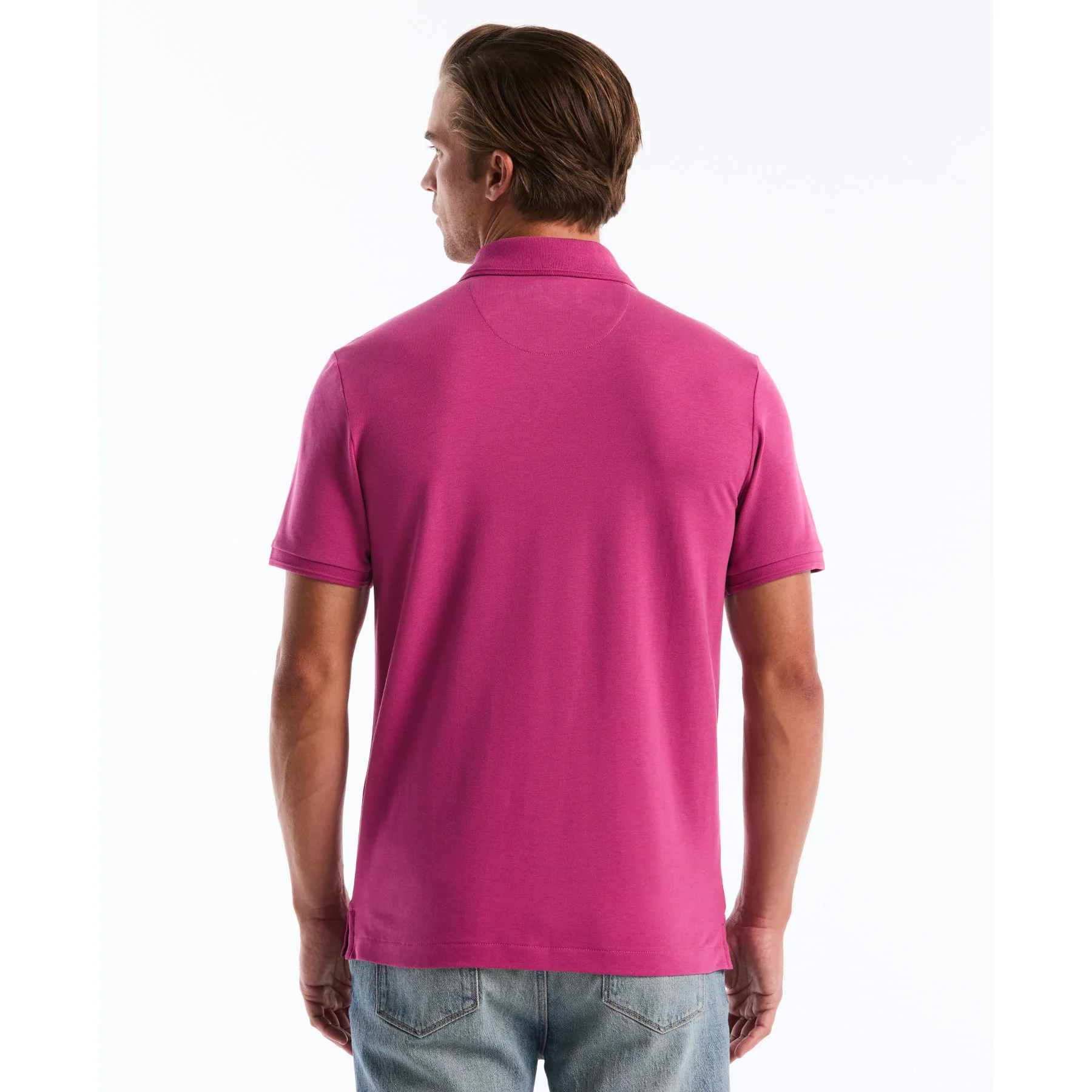 Daddy Pique Polo Shirt In Magenta Haze - Image 2