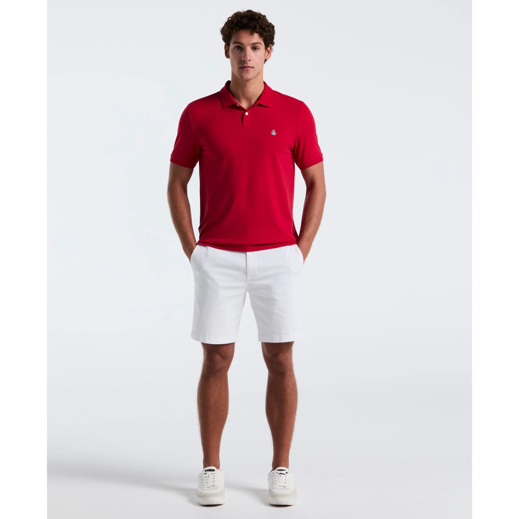 Daddy Pique Polo Shirt In Red - Image 2