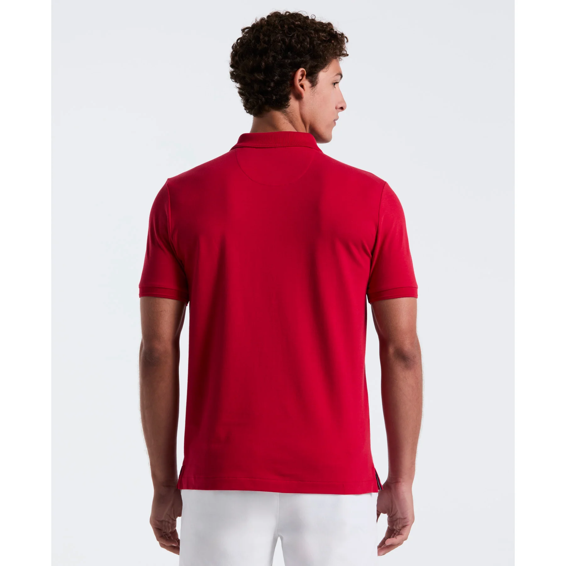 Daddy Pique Polo Shirt In Red - Image 3