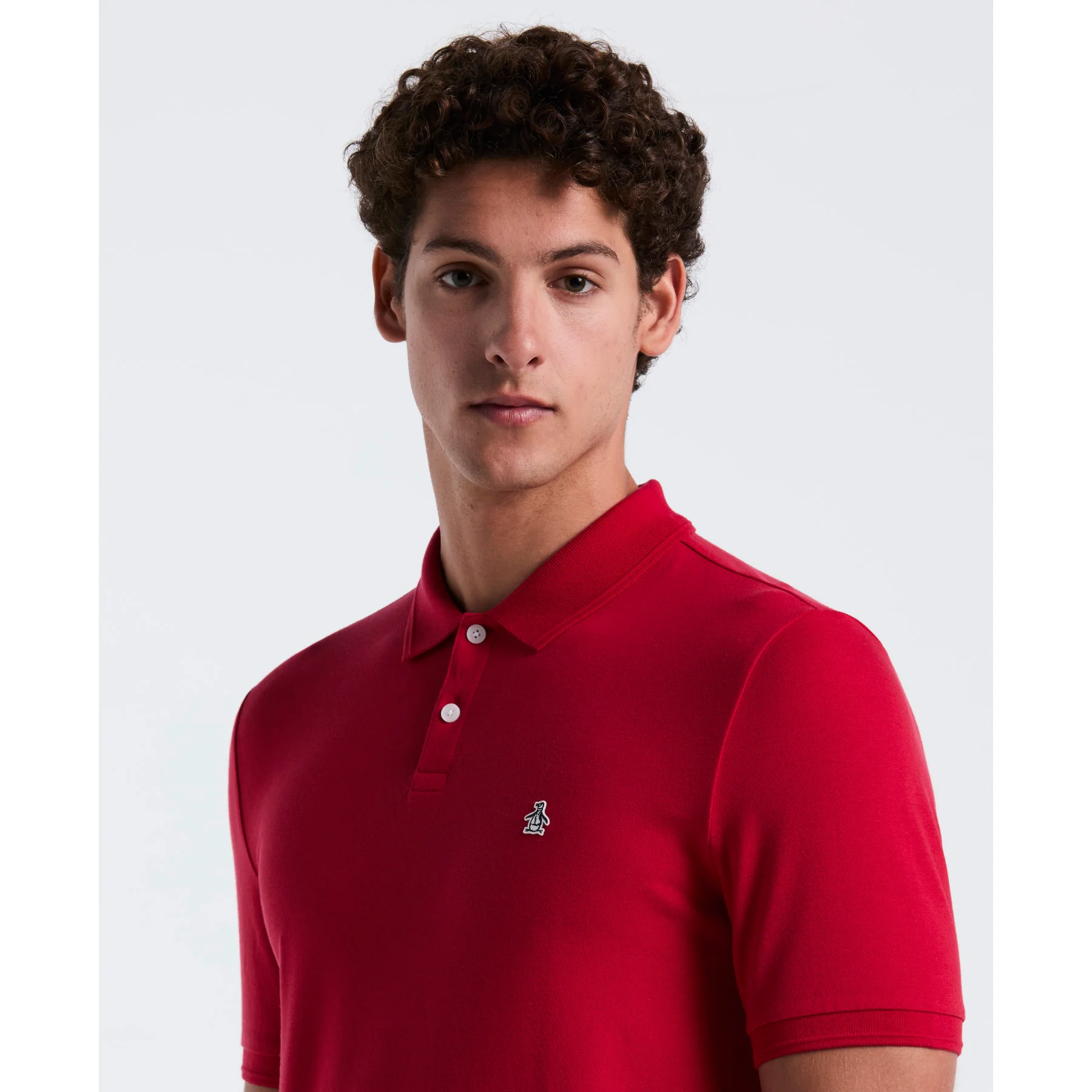 Daddy Pique Polo Shirt In Red - Image 4