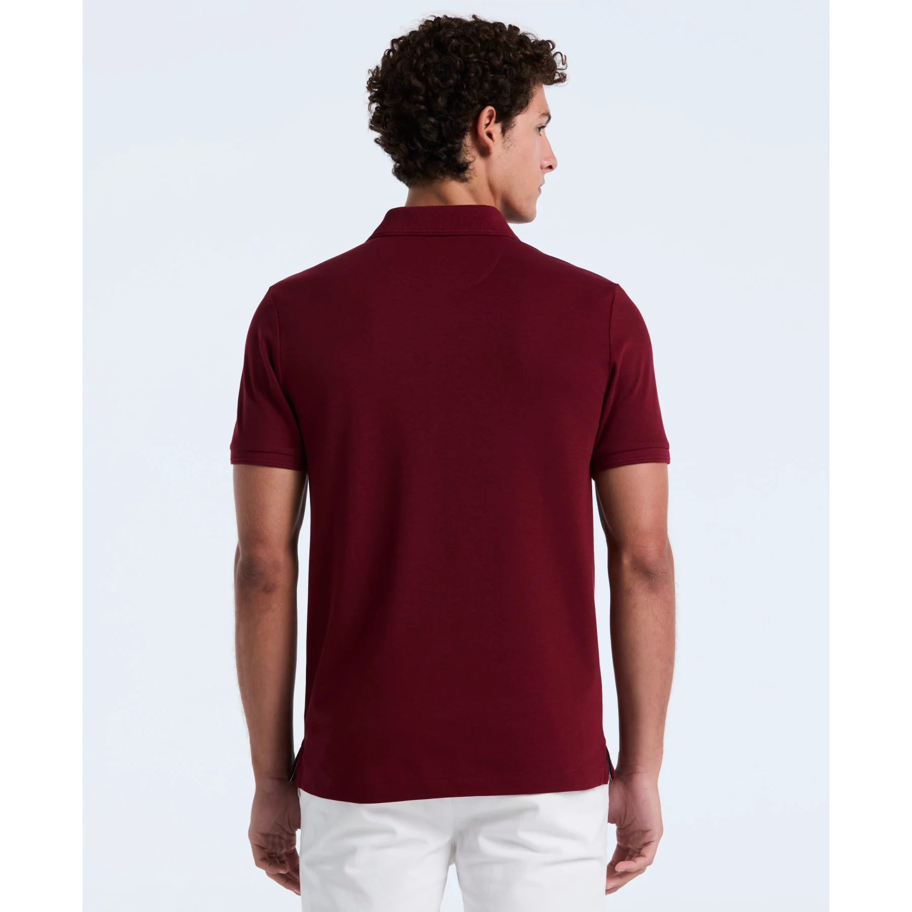 Daddy Pique Polo Shirt In Cabernet - Image 2
