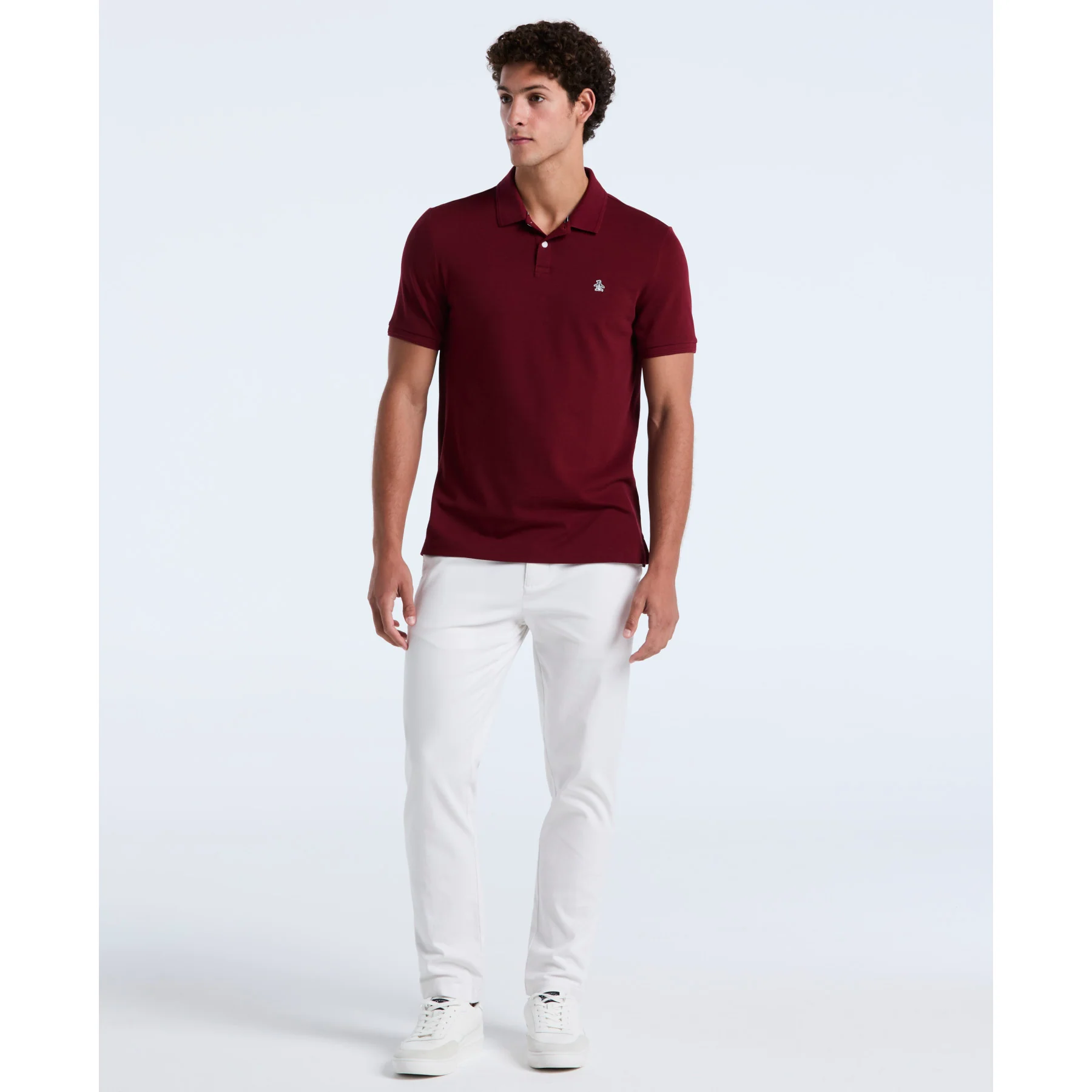 Daddy Pique Polo Shirt In Cabernet - Image 4